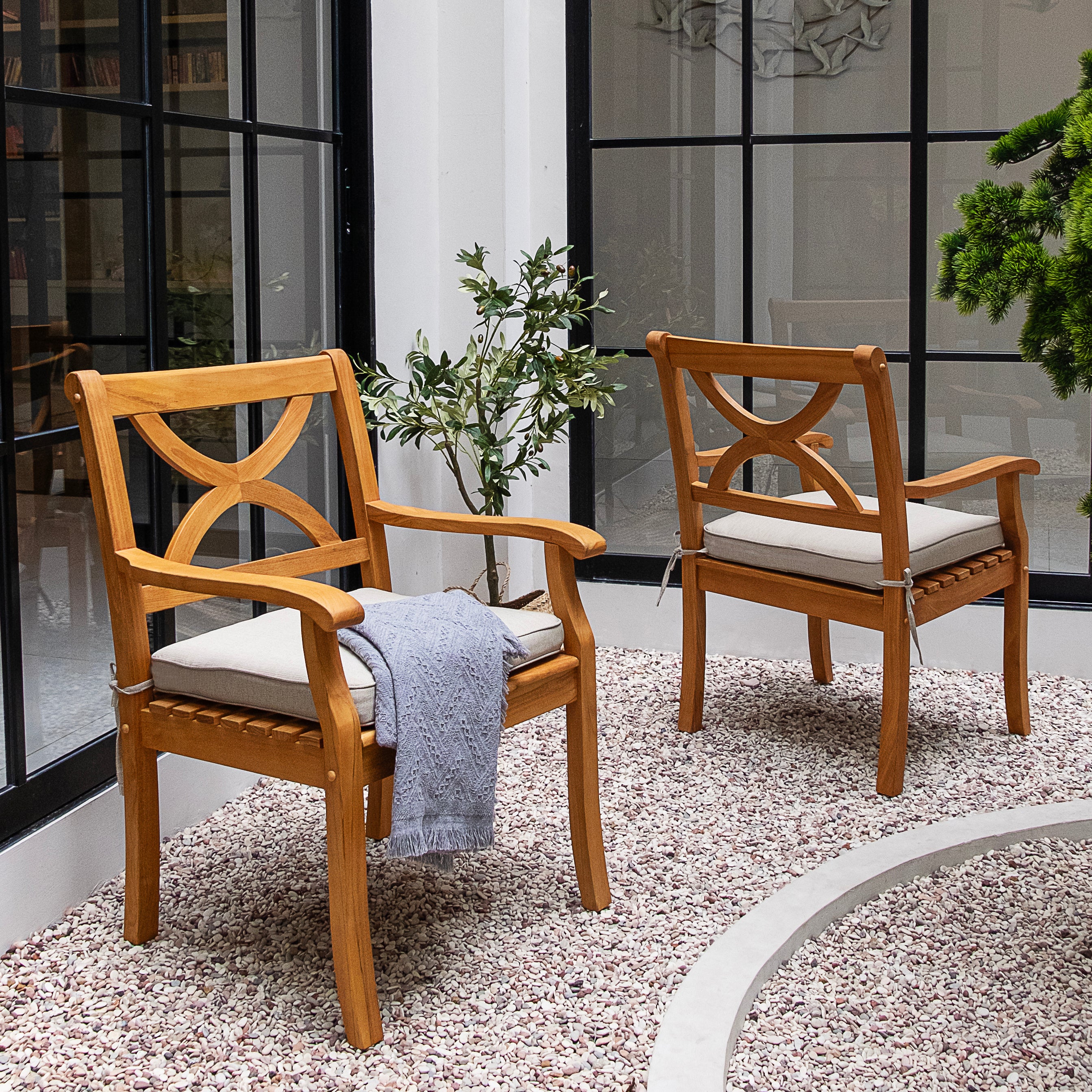 Abbington 7 Piece Teak Wood Outdoor Dining Set - Image 3