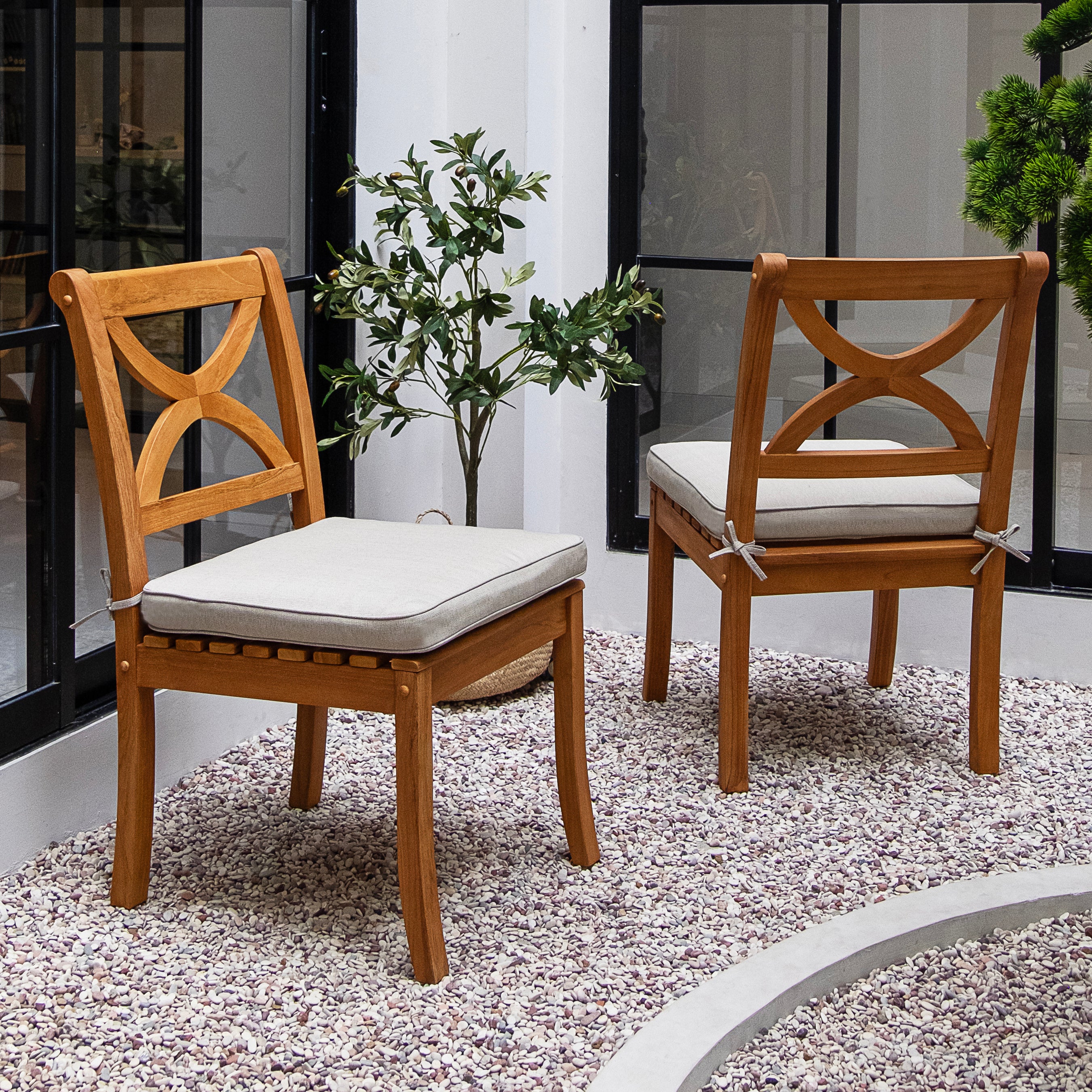 Abbington 7 Piece Teak Wood Outdoor Dining Set - Image 4