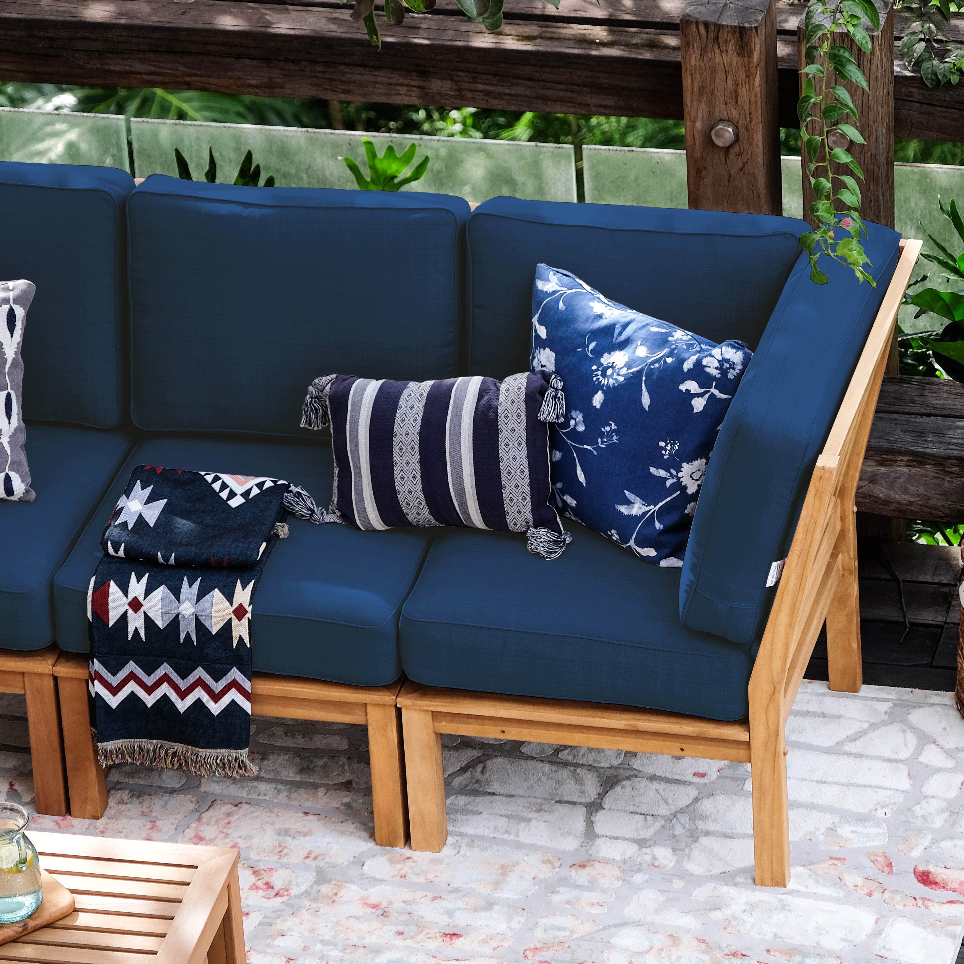Abbington 8-Piece Patio Sectional Outdoor Navy Cushion Slipcover Replacement - Image 7