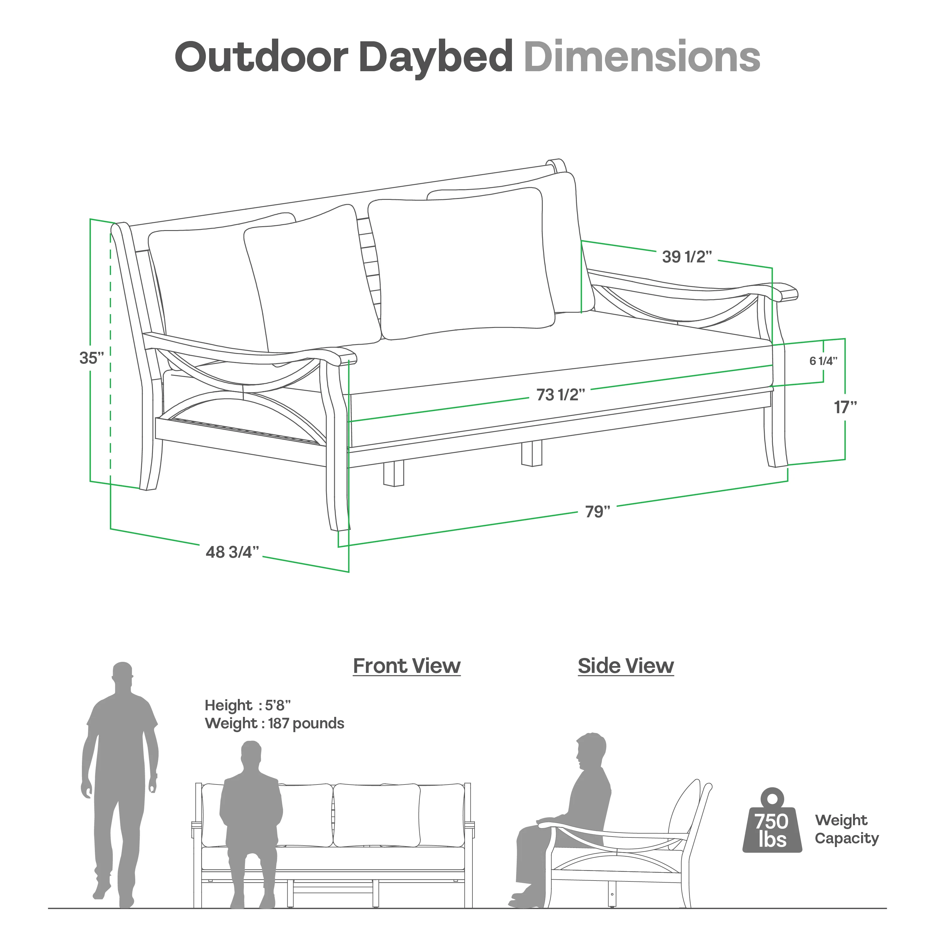 Abbington Solid Teak Wood 4 Piece Outdoor Conversation Set with Gray Cushion - Image 13