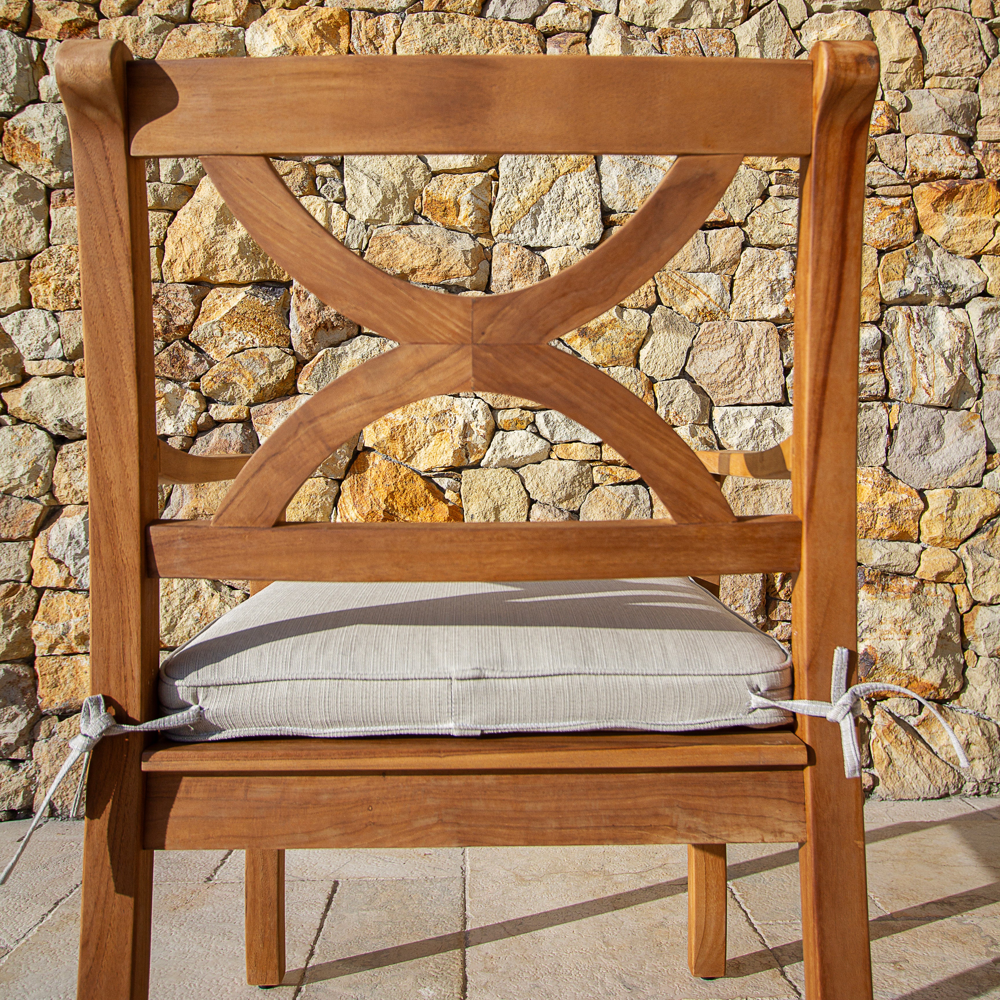Abbington Teak Wood 4 Piece Outdoor Dining Set with Backless Bench - Image 6