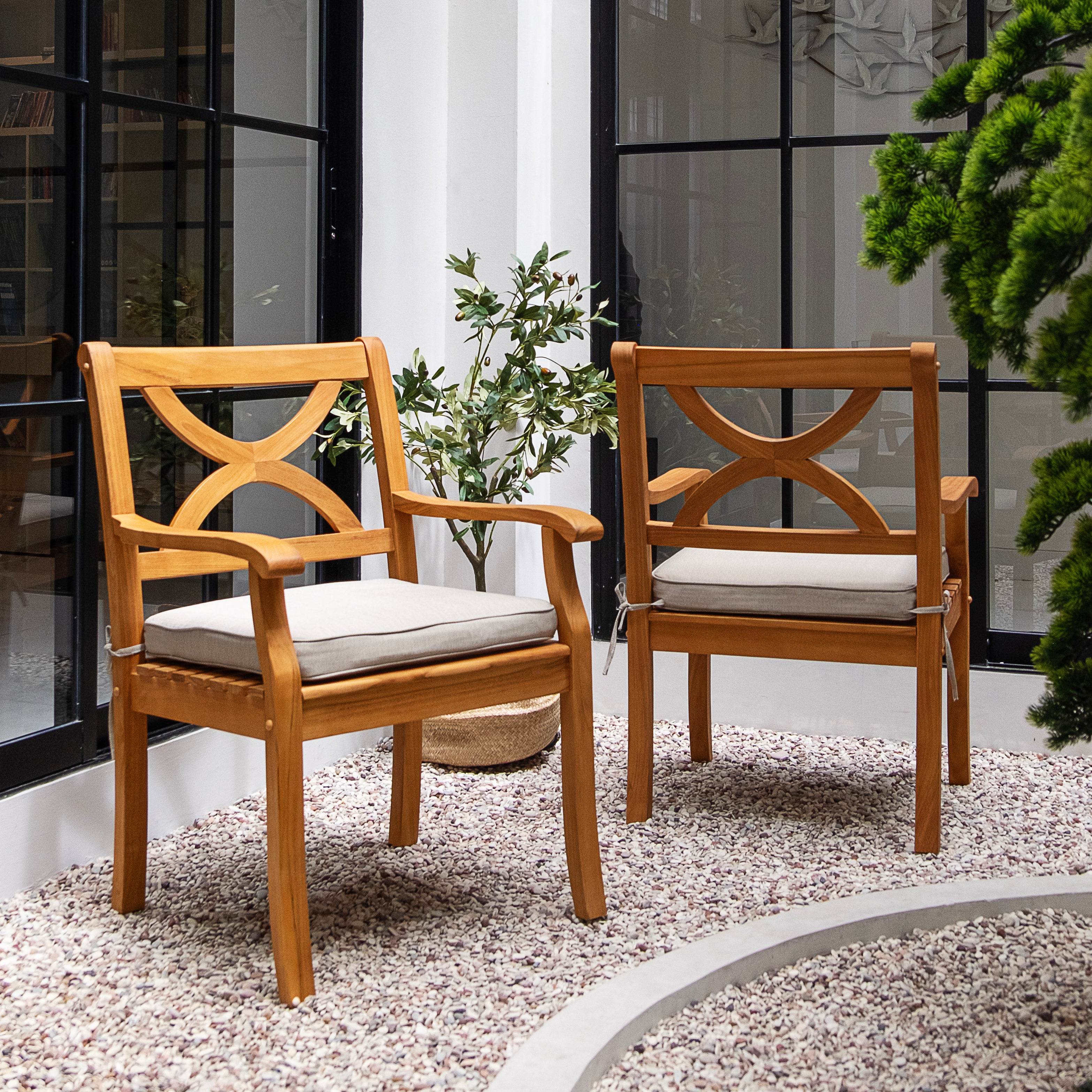 Abbington Teak Wood 5 Pieces Outdoor Dining Set - Image 6