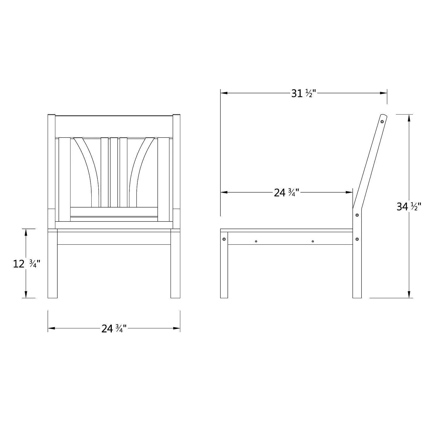 Abbington Teak Wood 6 Pieces Patio Sectional Set with Navy Cushion - Image 12