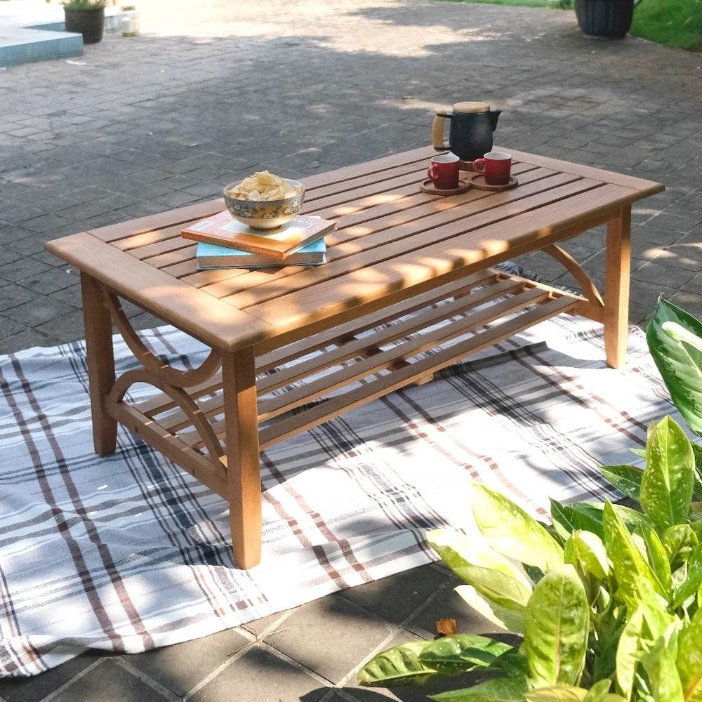 Abbington Teak Wood Outdoor Coffee Table - Image 4