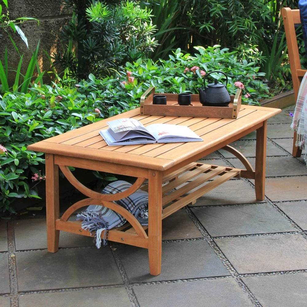 Abbington Teak Wood Outdoor Coffee Table - Image 6