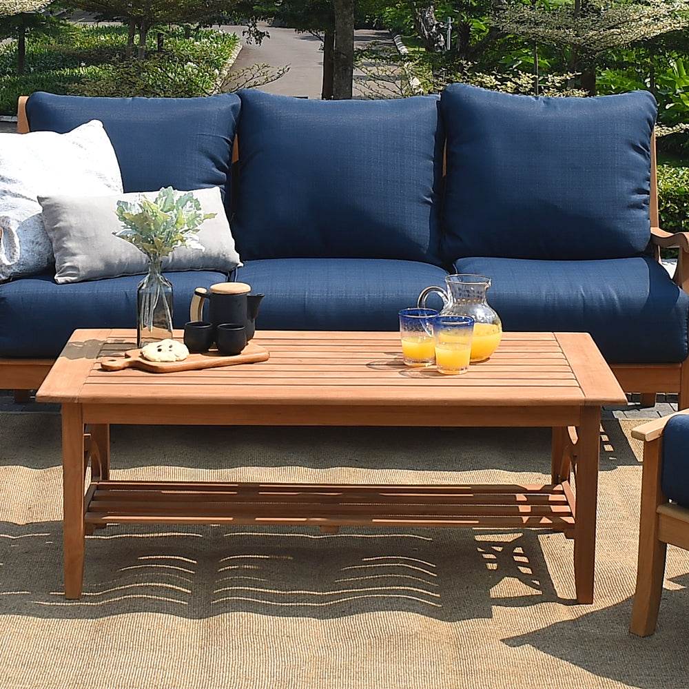 Abbington Teak Wood Outdoor Coffee Table - Image 7