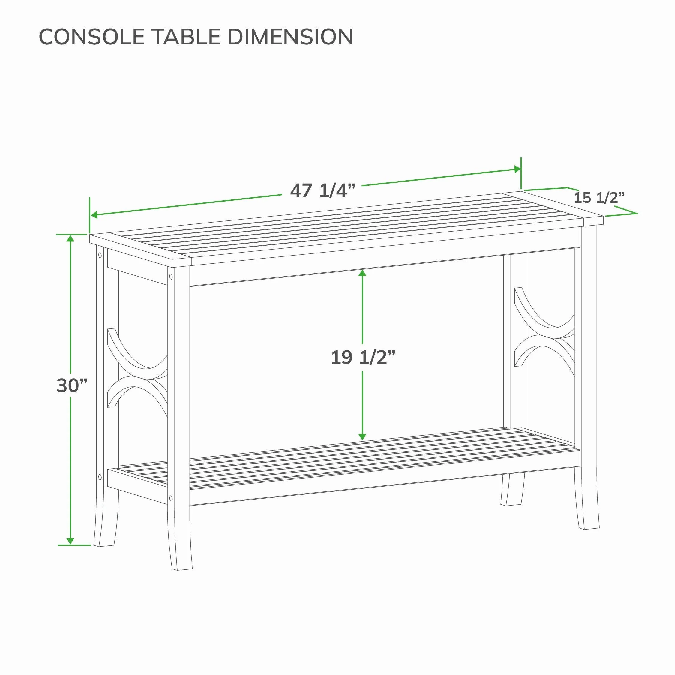 Abbington Teak Wood Outdoor Console Table - Image 11