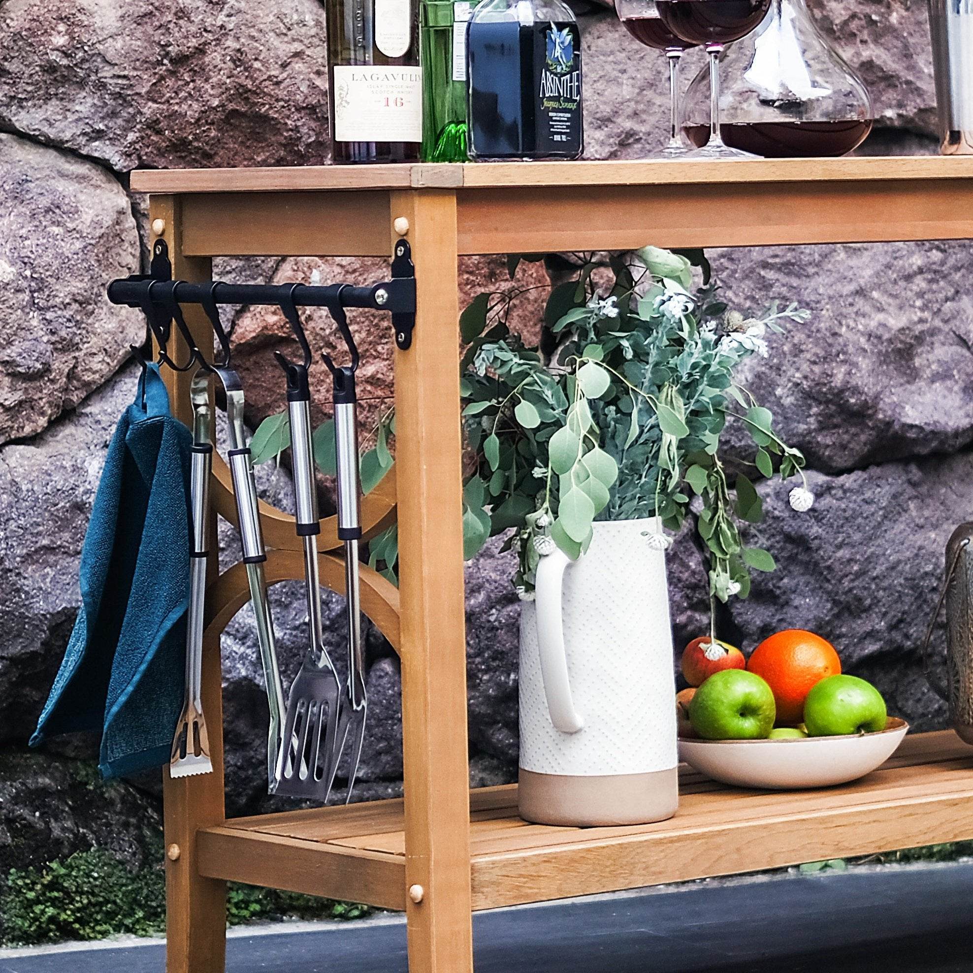 Abbington Teak Wood Outdoor Console Table - Image 7