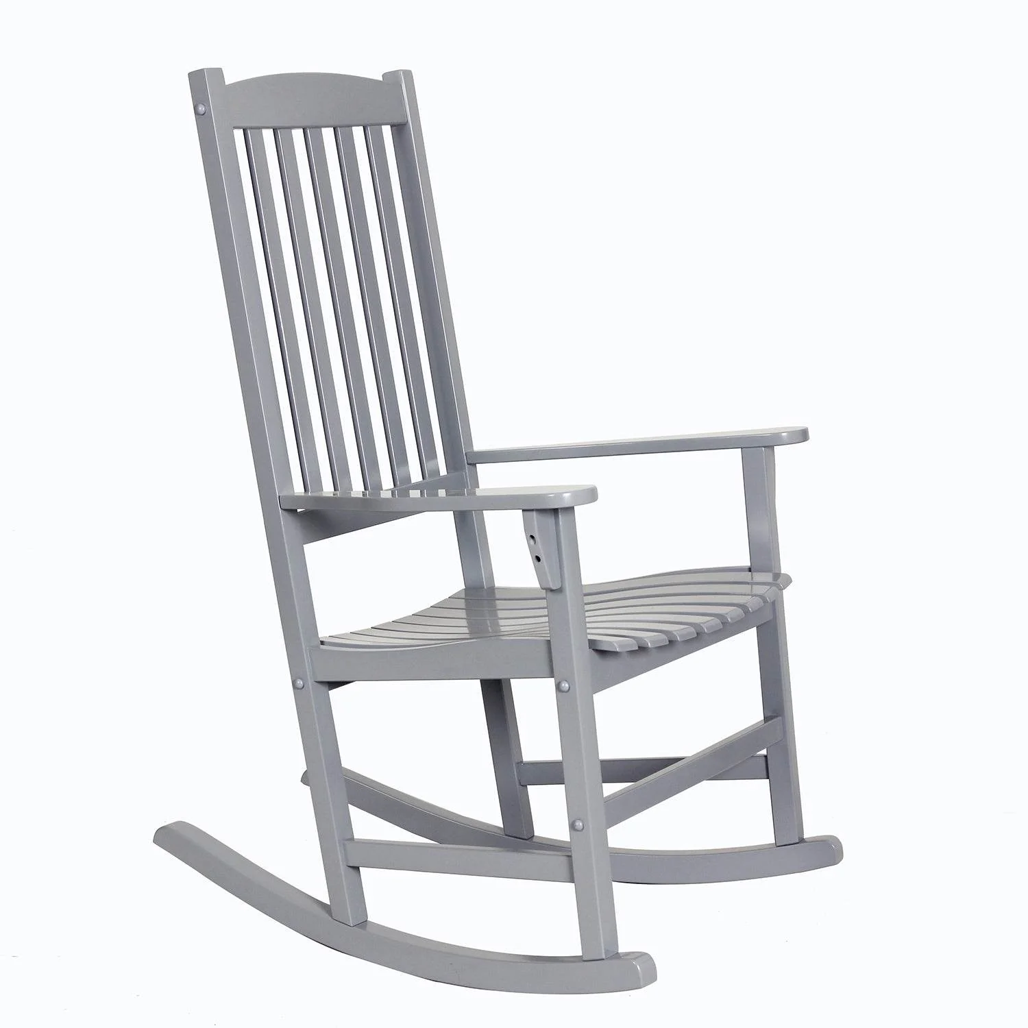 Alston 2 Piece Mahogany Wood Slate Gray Porch Rocking Chair - Image 6