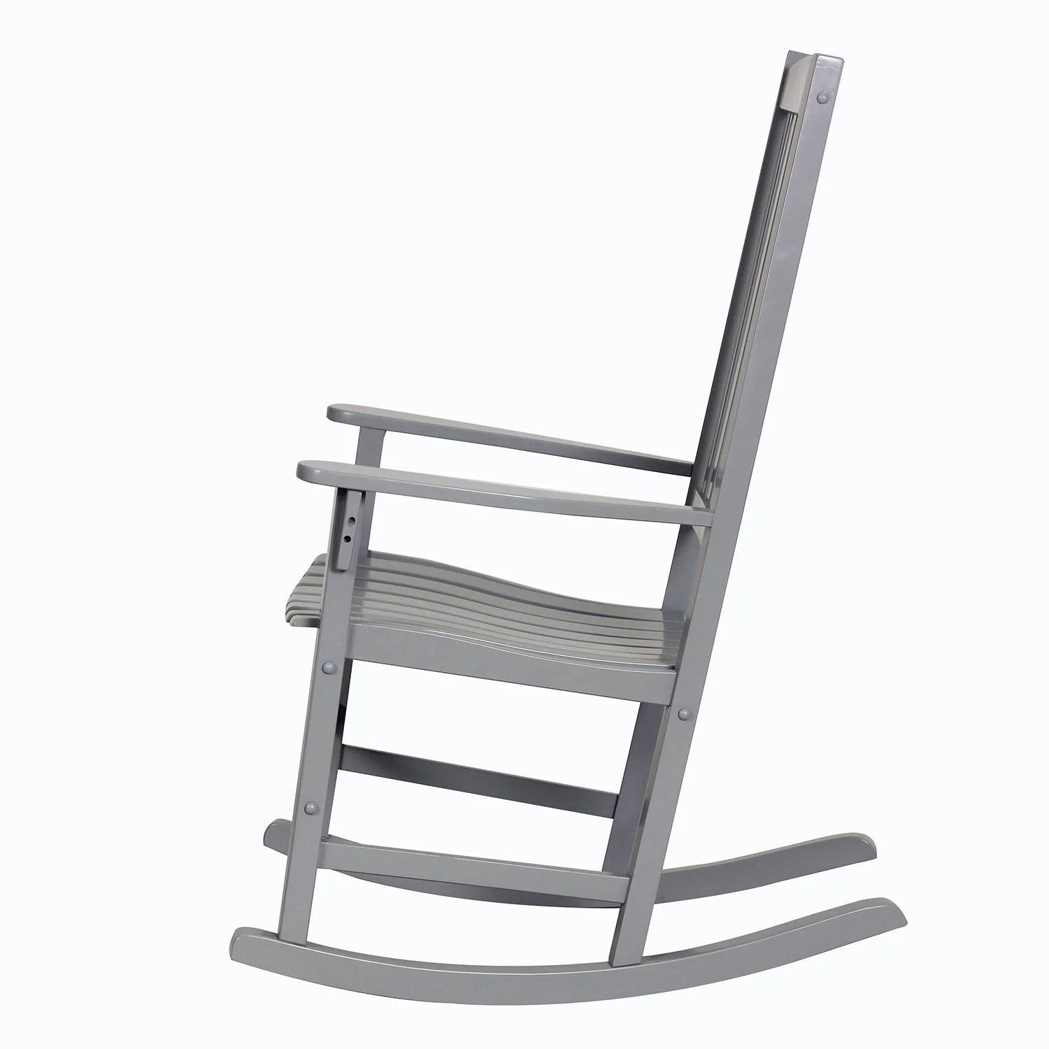 Alston 2 Piece Mahogany Wood Slate Gray Porch Rocking Chair - Image 7