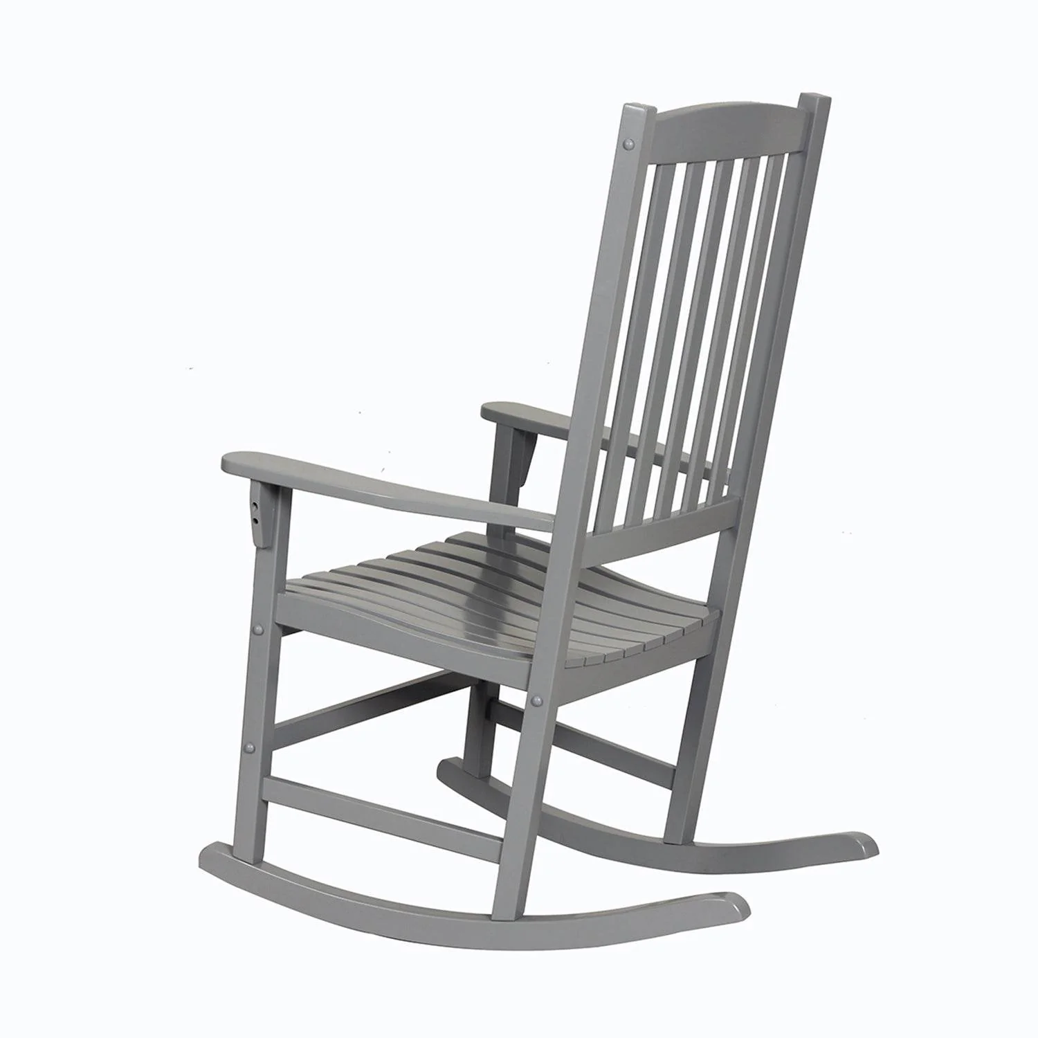 Alston 2 Piece Mahogany Wood Slate Gray Porch Rocking Chair - Image 8