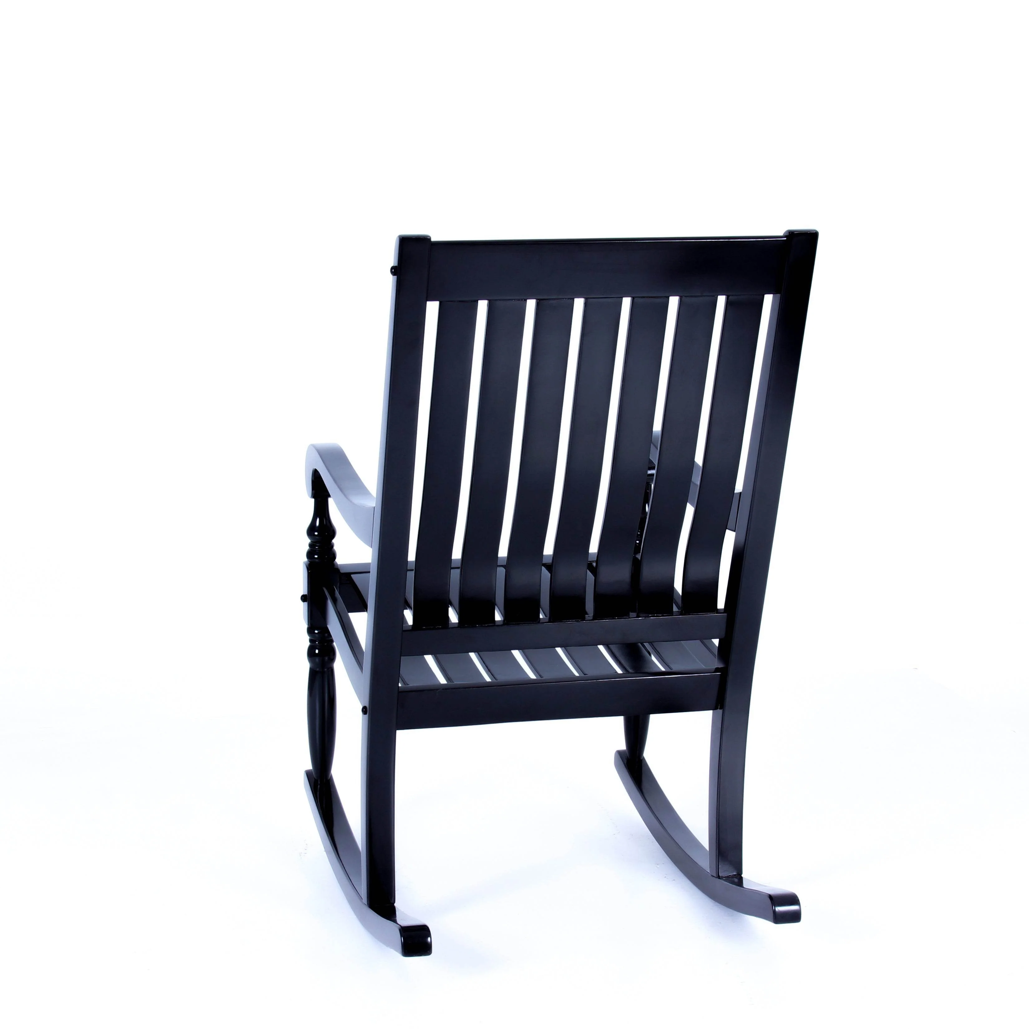 Bonn Mahogany Wood Black Oversized Porch Rocking Chair - Image 34