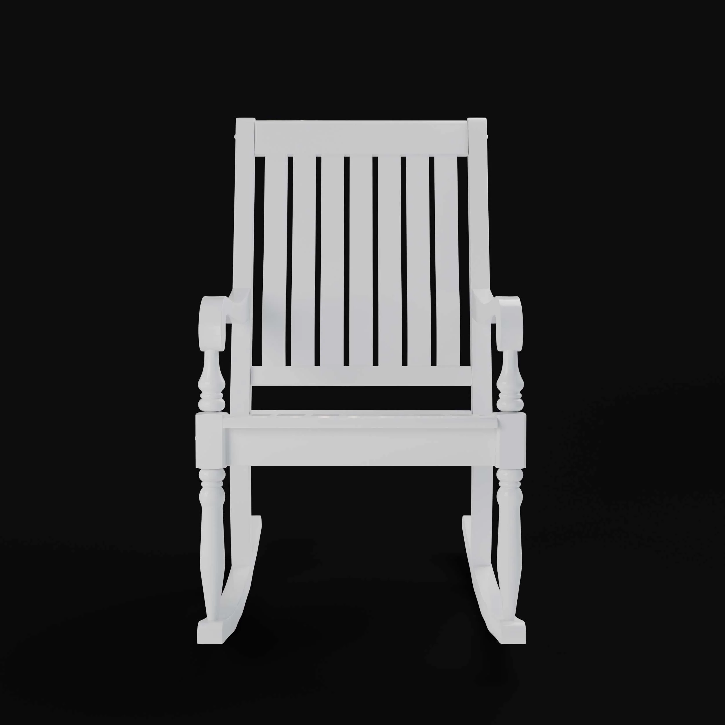 Bonn Mahogany Wood White Oversized Porch Rocking Chair - Image 14