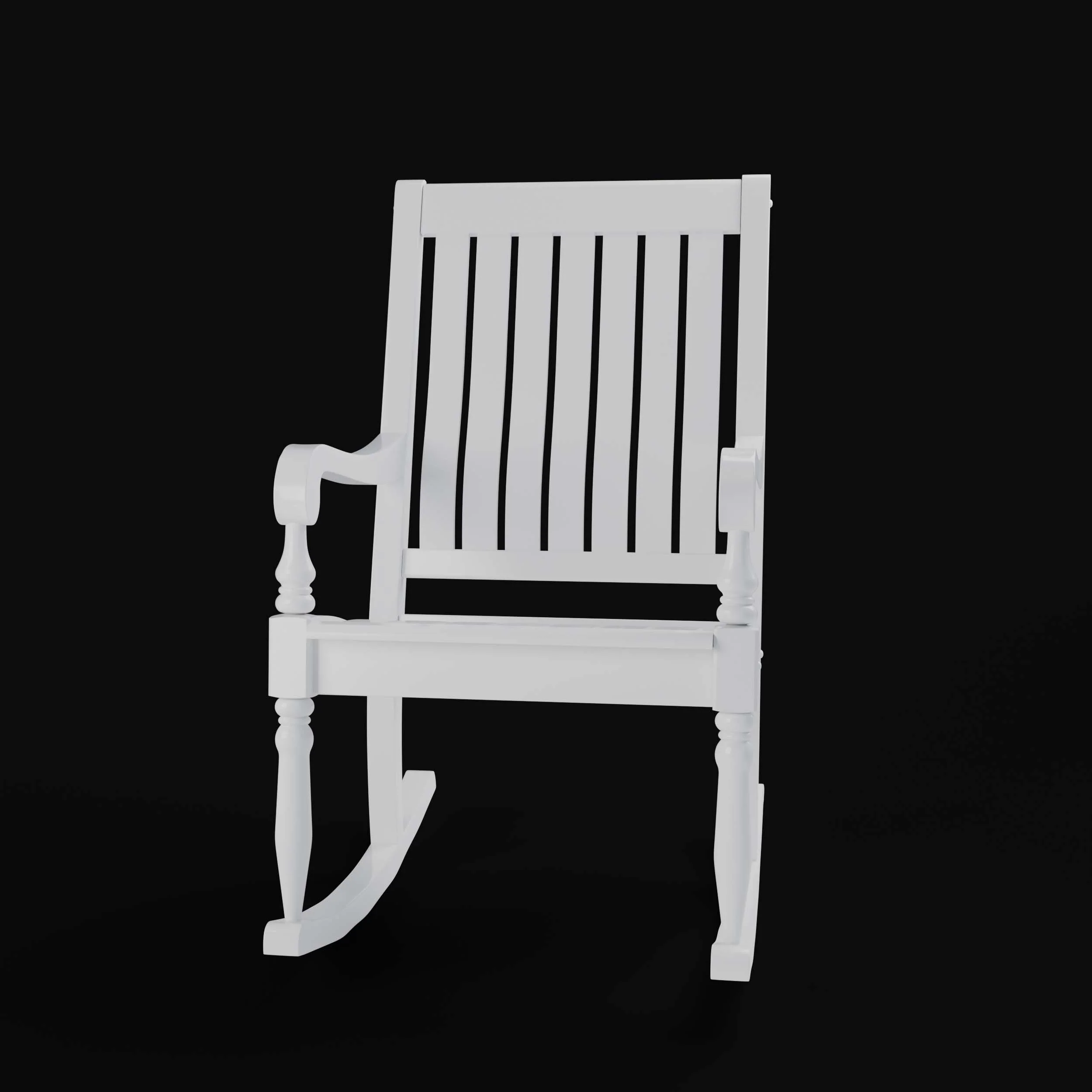 Bonn Mahogany Wood White Oversized Porch Rocking Chair - Image 15