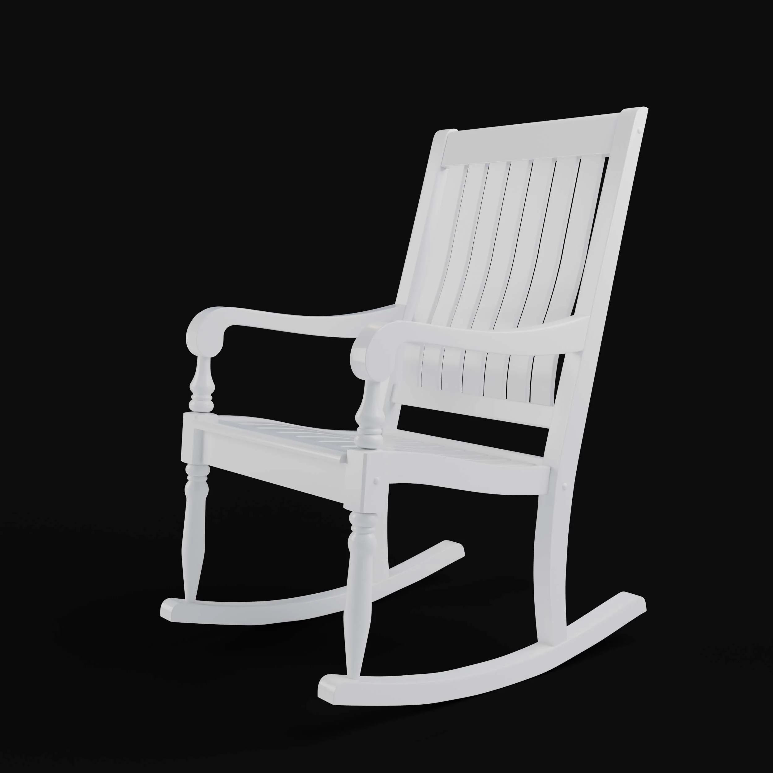 Bonn Mahogany Wood White Oversized Porch Rocking Chair - Image 19
