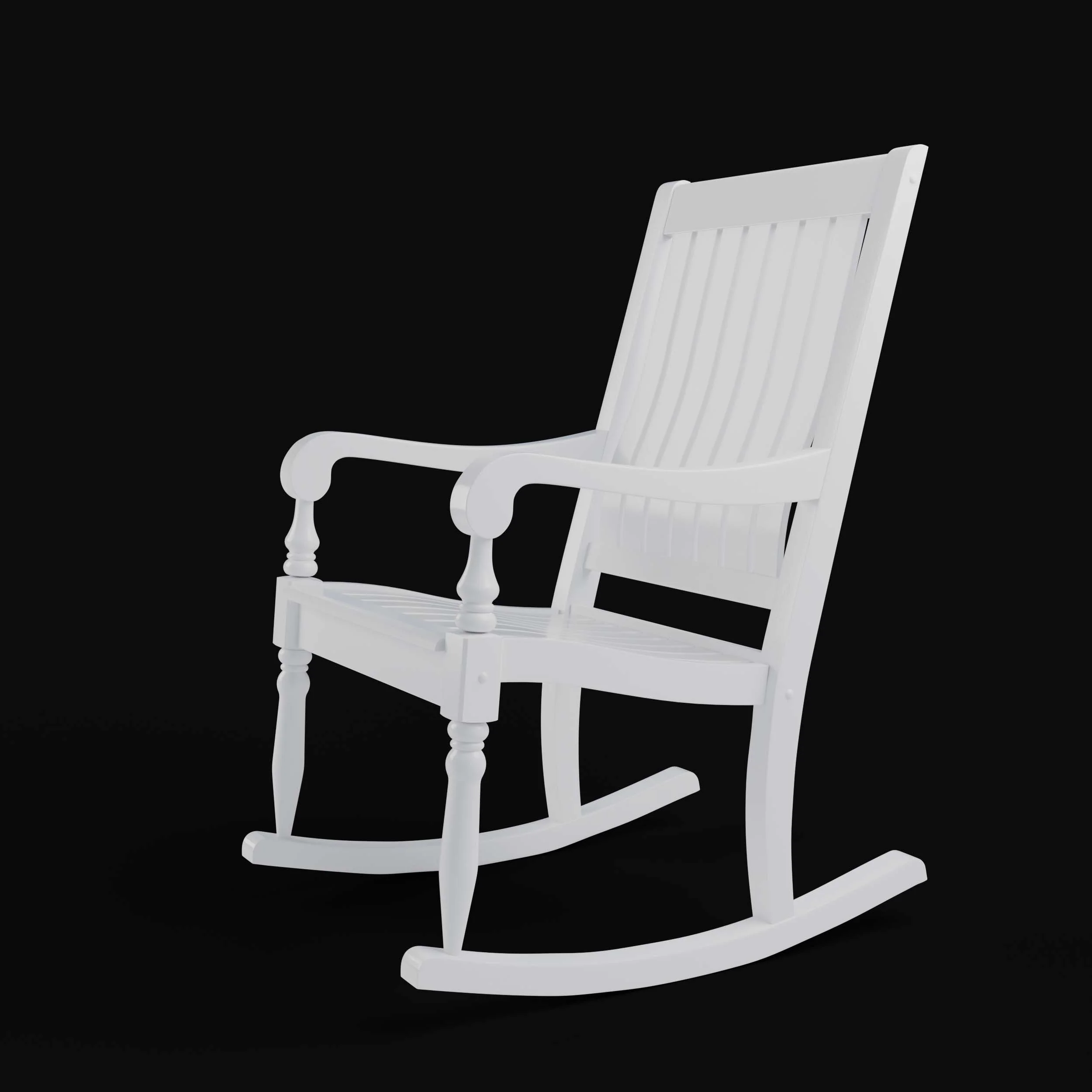 Bonn Mahogany Wood White Oversized Porch Rocking Chair - Image 20