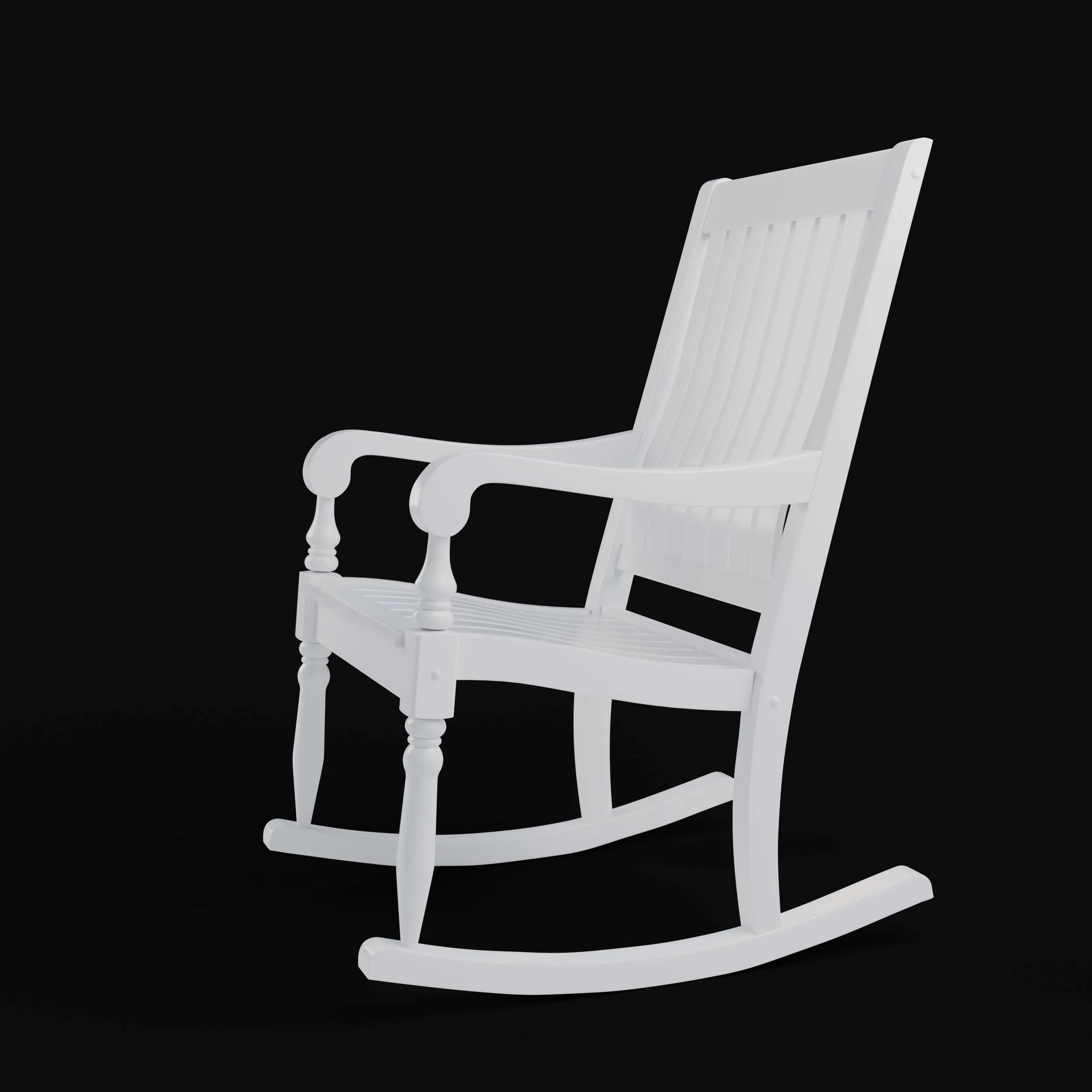 Bonn Mahogany Wood White Oversized Porch Rocking Chair - Image 21