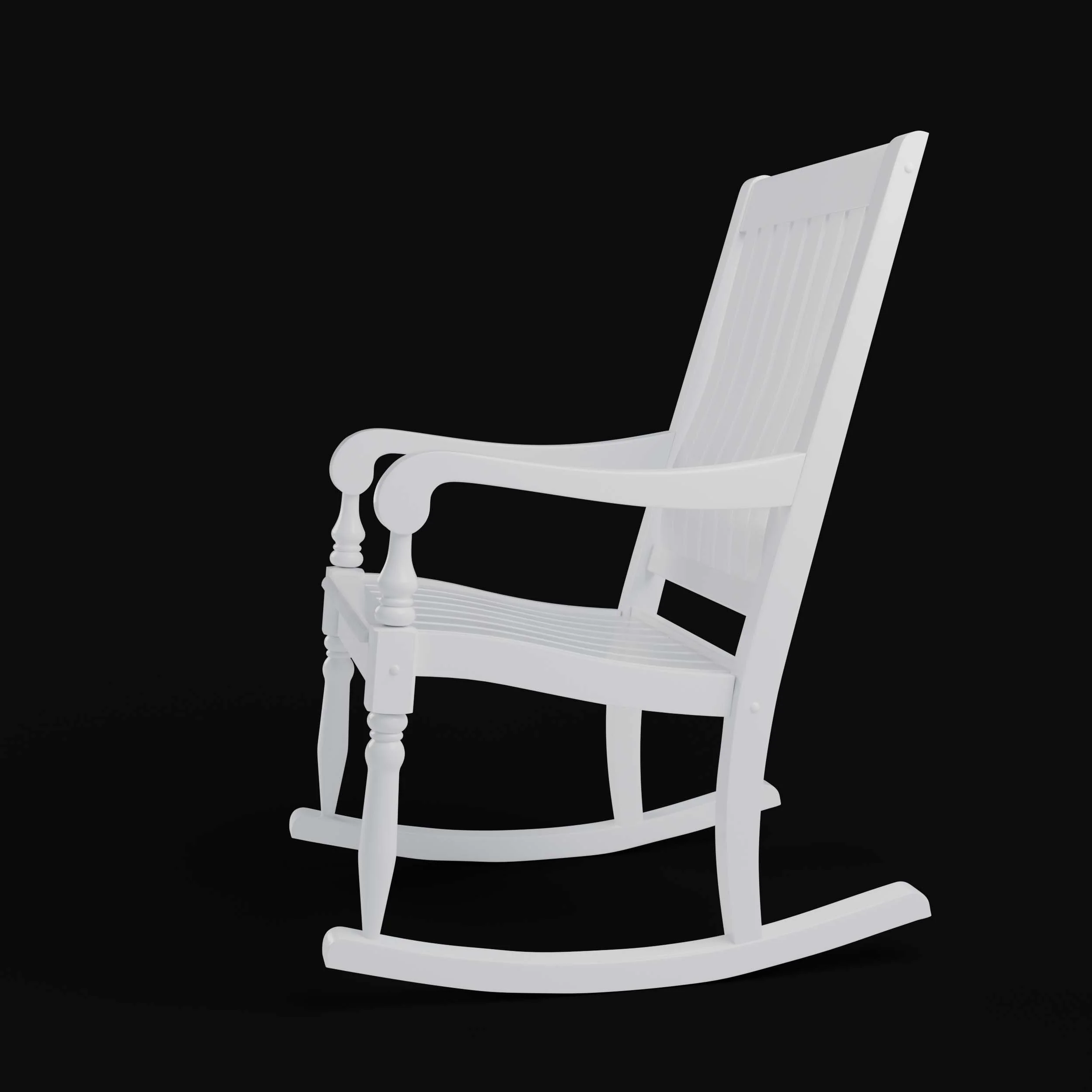 Bonn Mahogany Wood White Oversized Porch Rocking Chair - Image 22