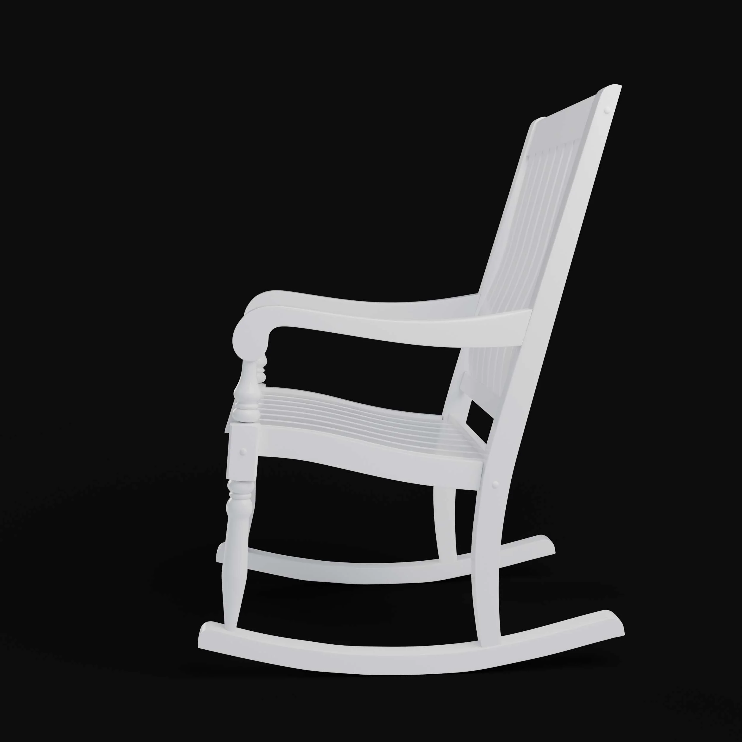Bonn Mahogany Wood White Oversized Porch Rocking Chair - Image 23