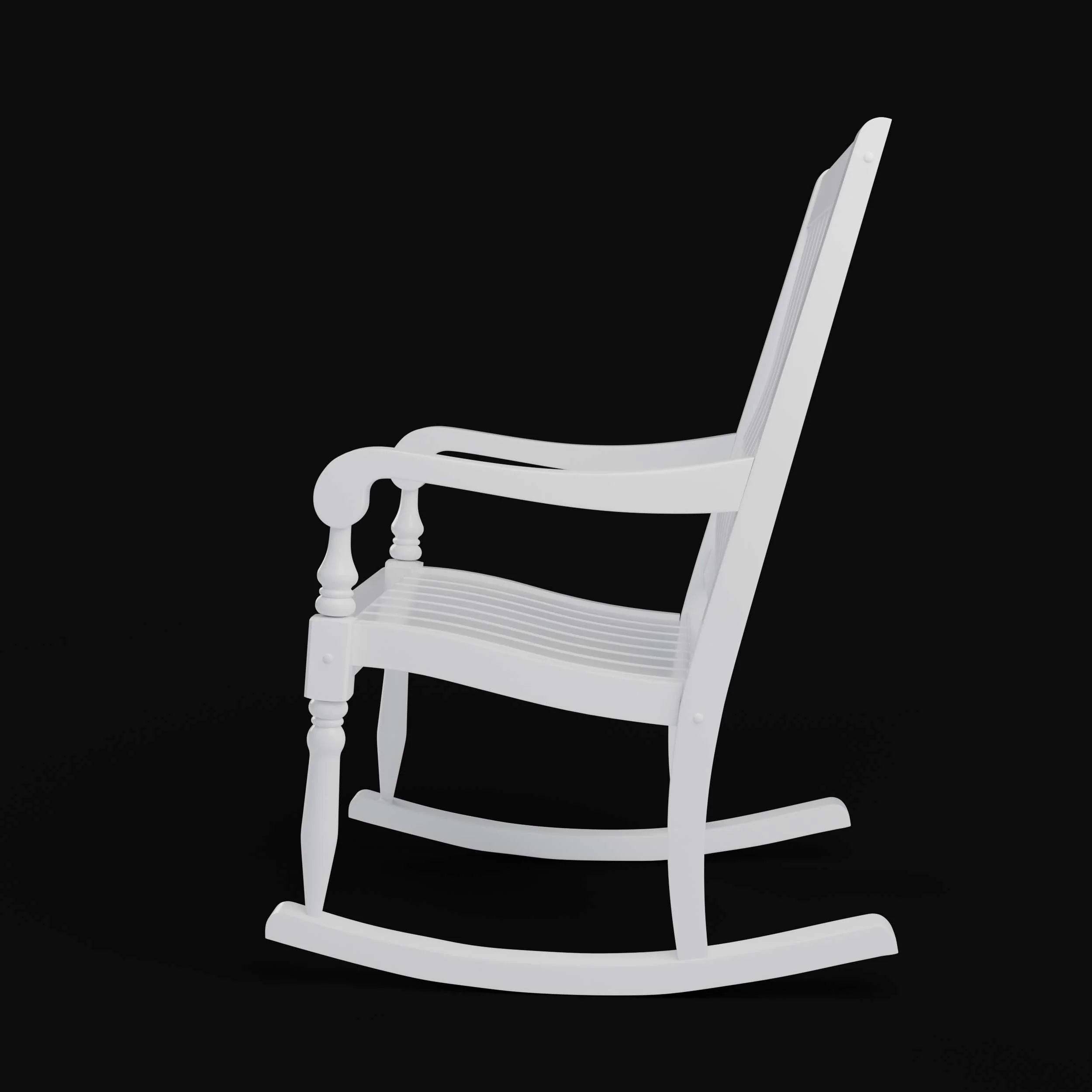 Bonn Mahogany Wood White Oversized Porch Rocking Chair - Image 24
