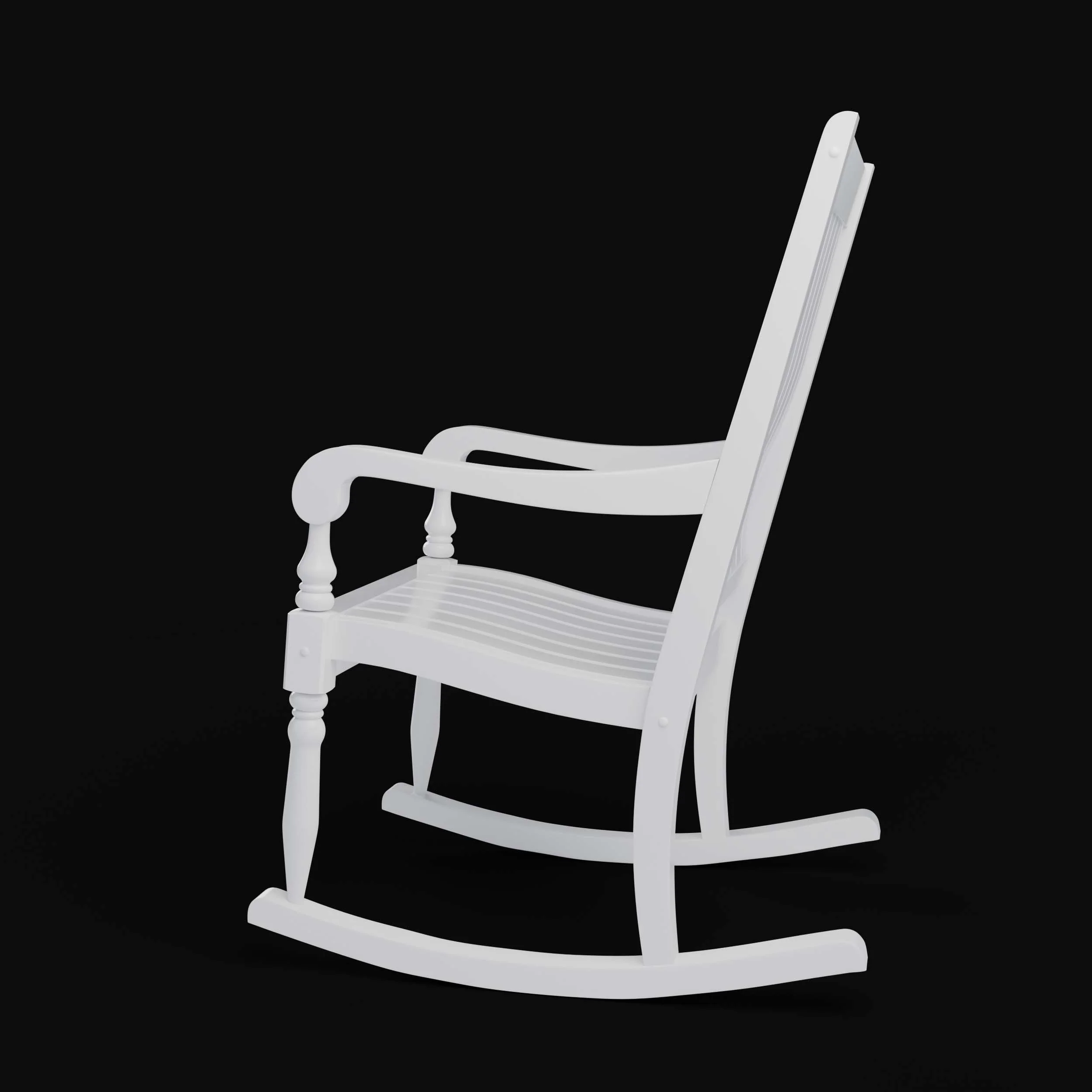 Bonn Mahogany Wood White Oversized Porch Rocking Chair - Image 25