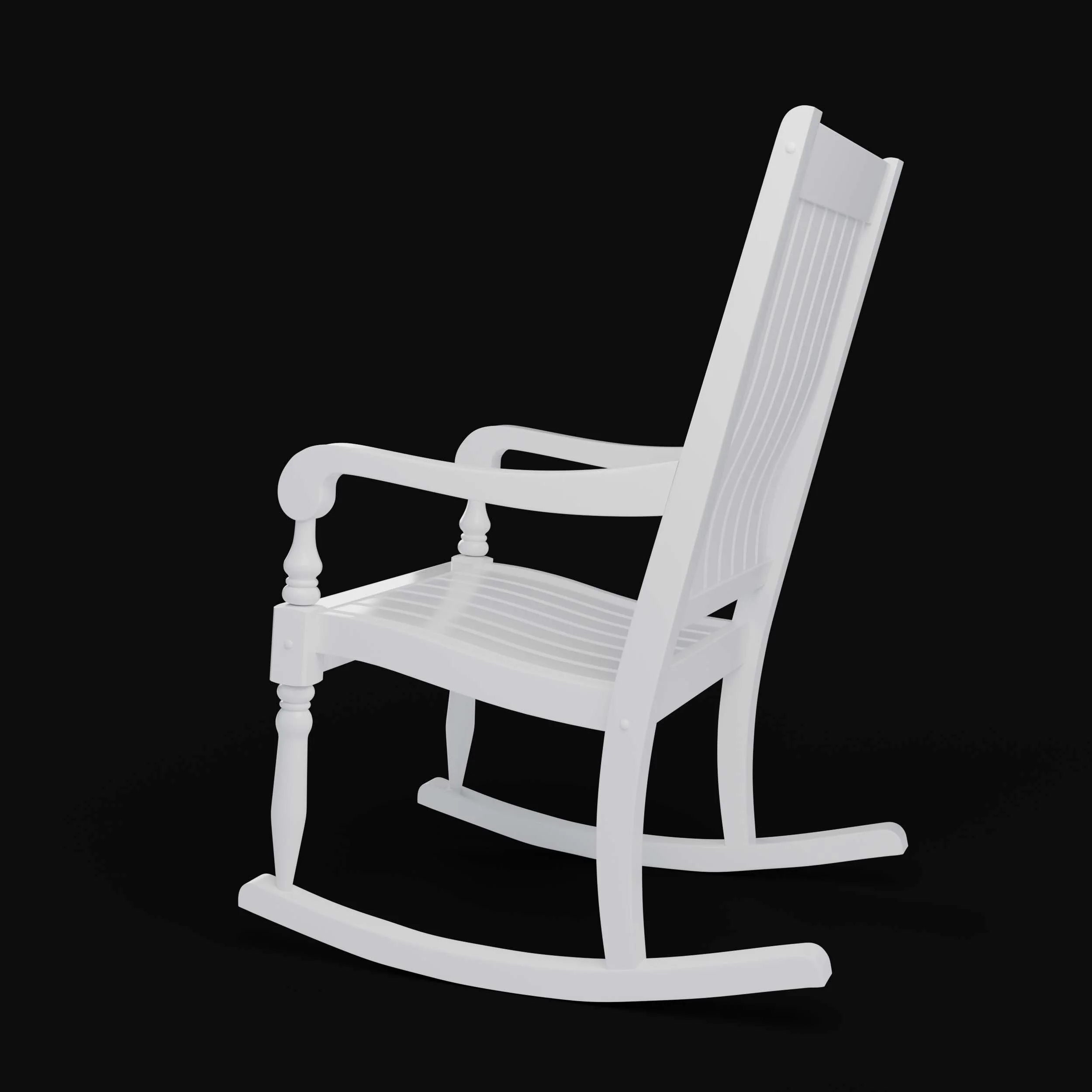 Bonn Mahogany Wood White Oversized Porch Rocking Chair - Image 26