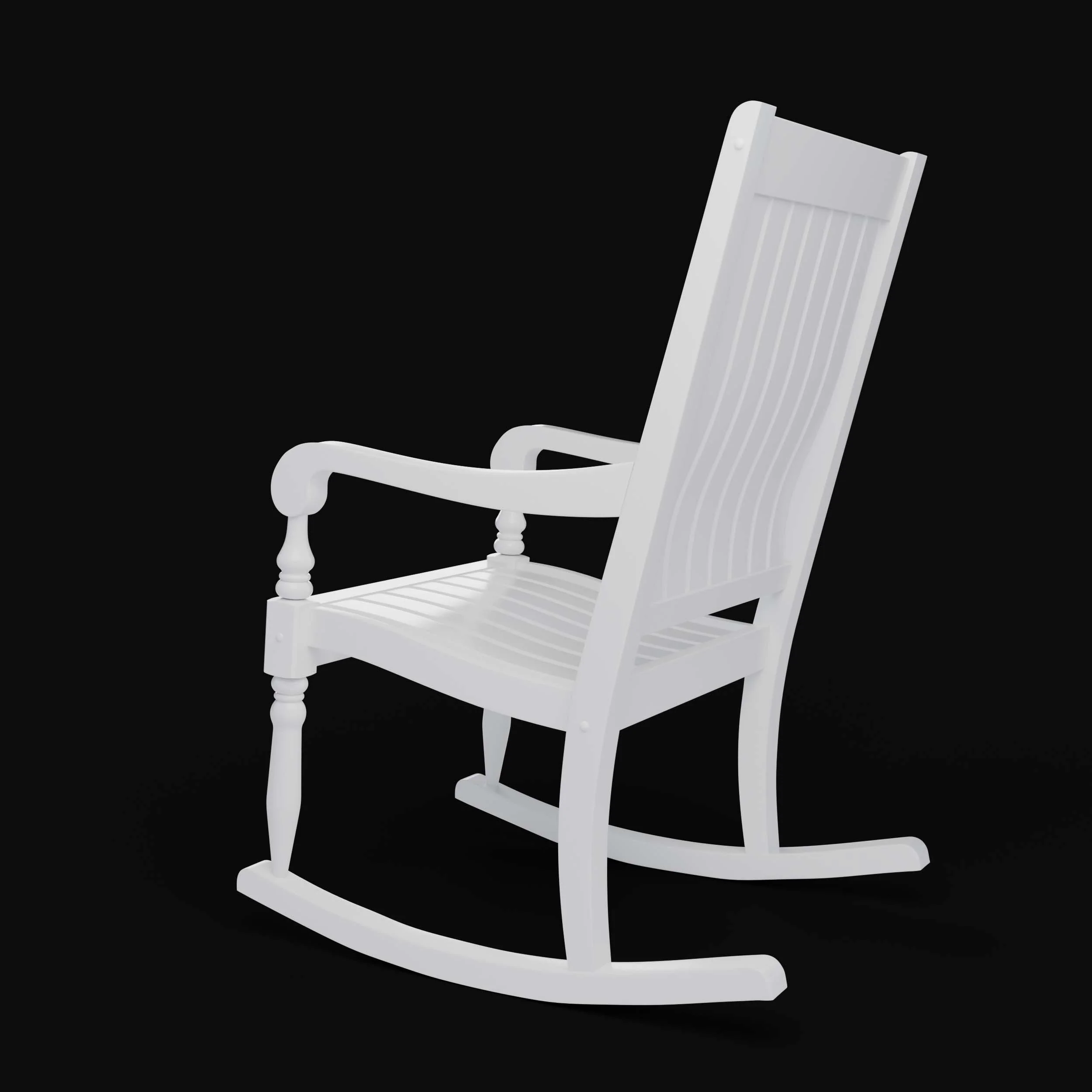 Bonn Mahogany Wood White Oversized Porch Rocking Chair - Image 27