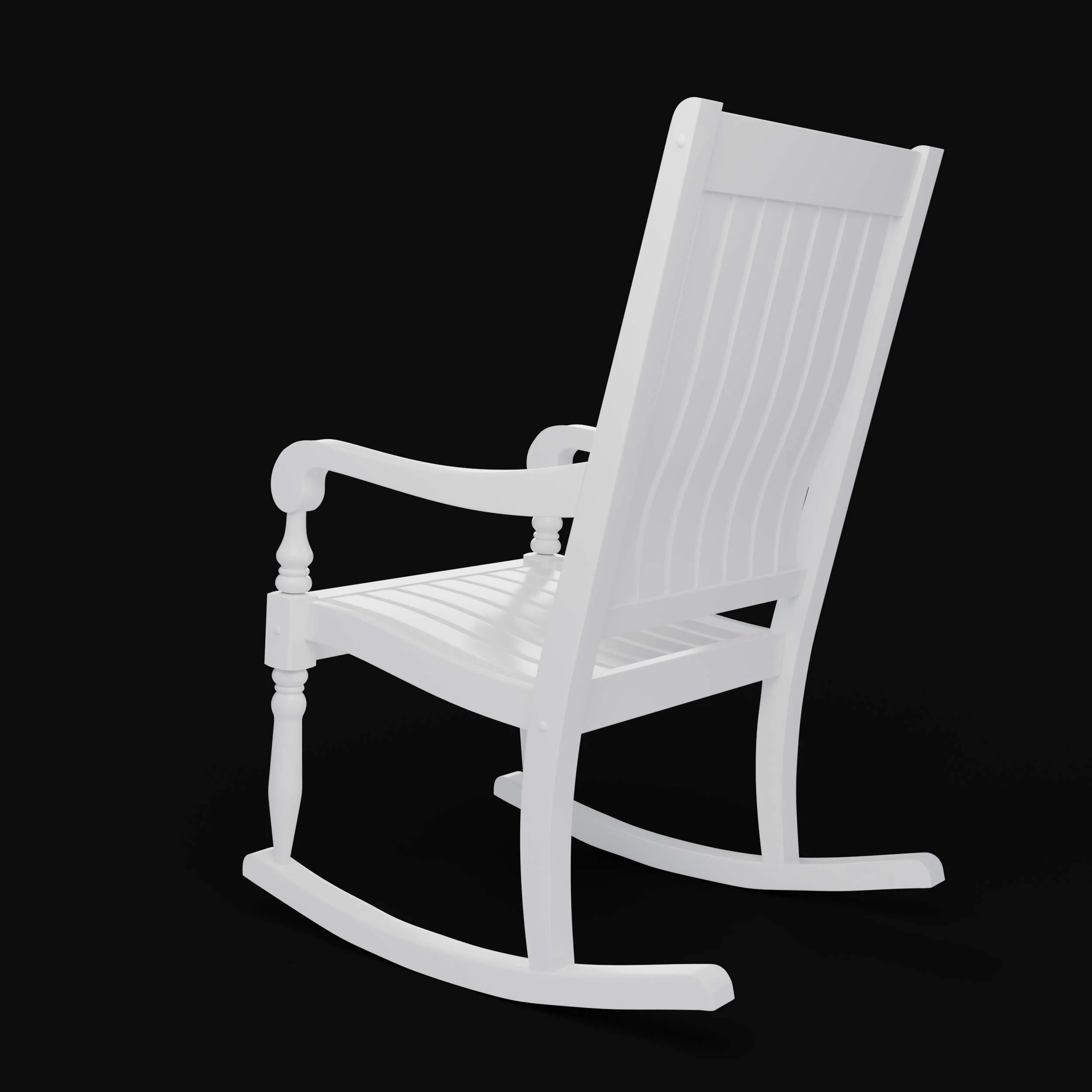 Bonn Mahogany Wood White Oversized Porch Rocking Chair - Image 28