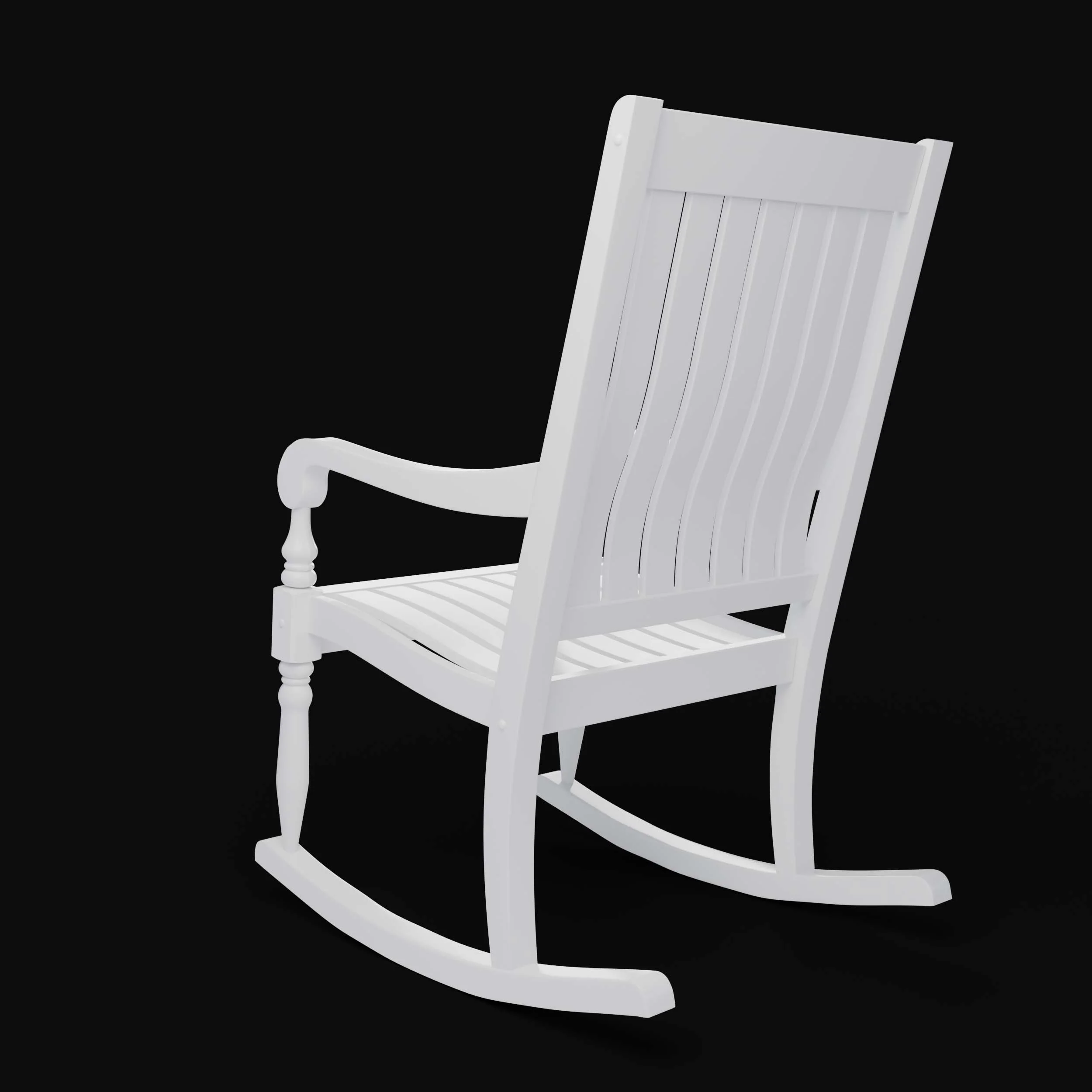 Bonn Mahogany Wood White Oversized Porch Rocking Chair - Image 29