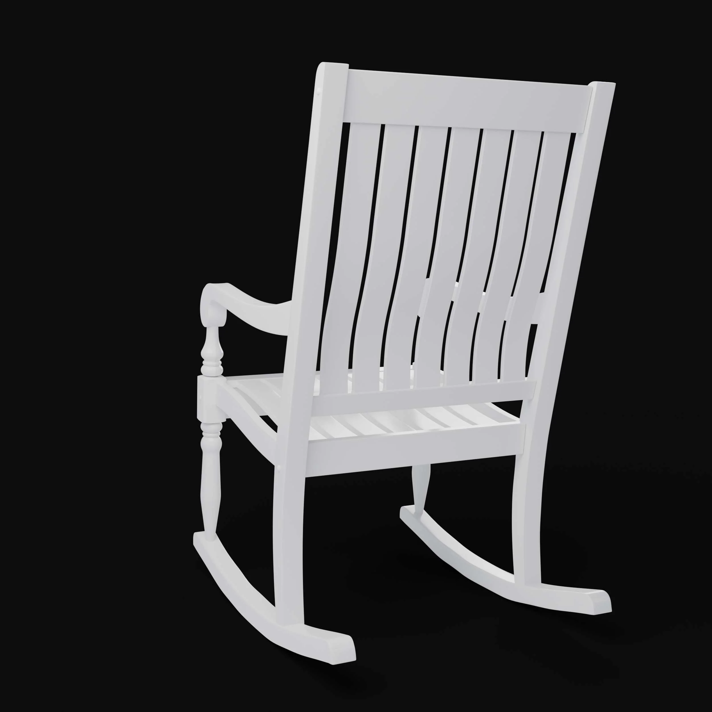 Bonn Mahogany Wood White Oversized Porch Rocking Chair - Image 30