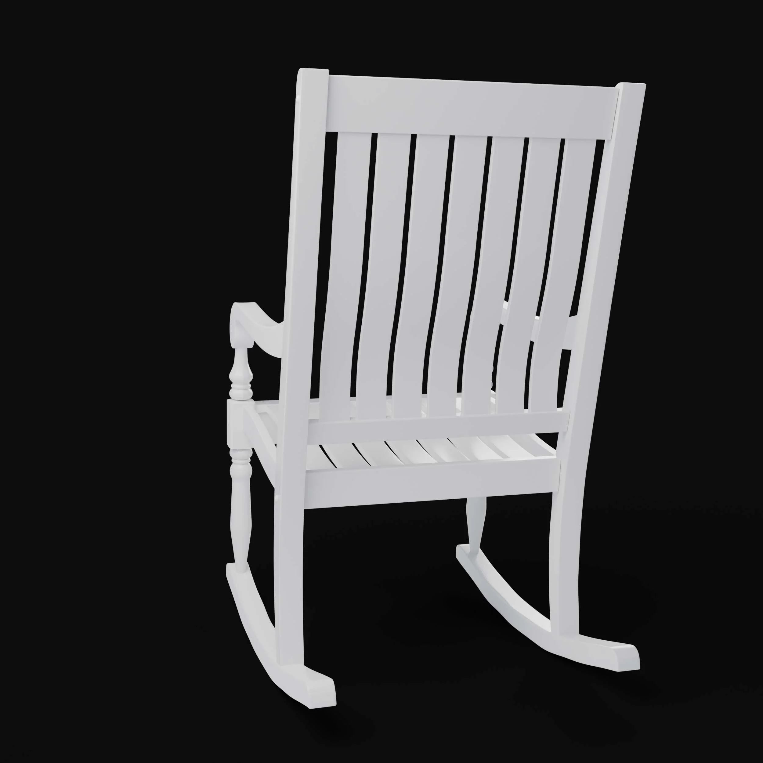 Bonn Mahogany Wood White Oversized Porch Rocking Chair - Image 31