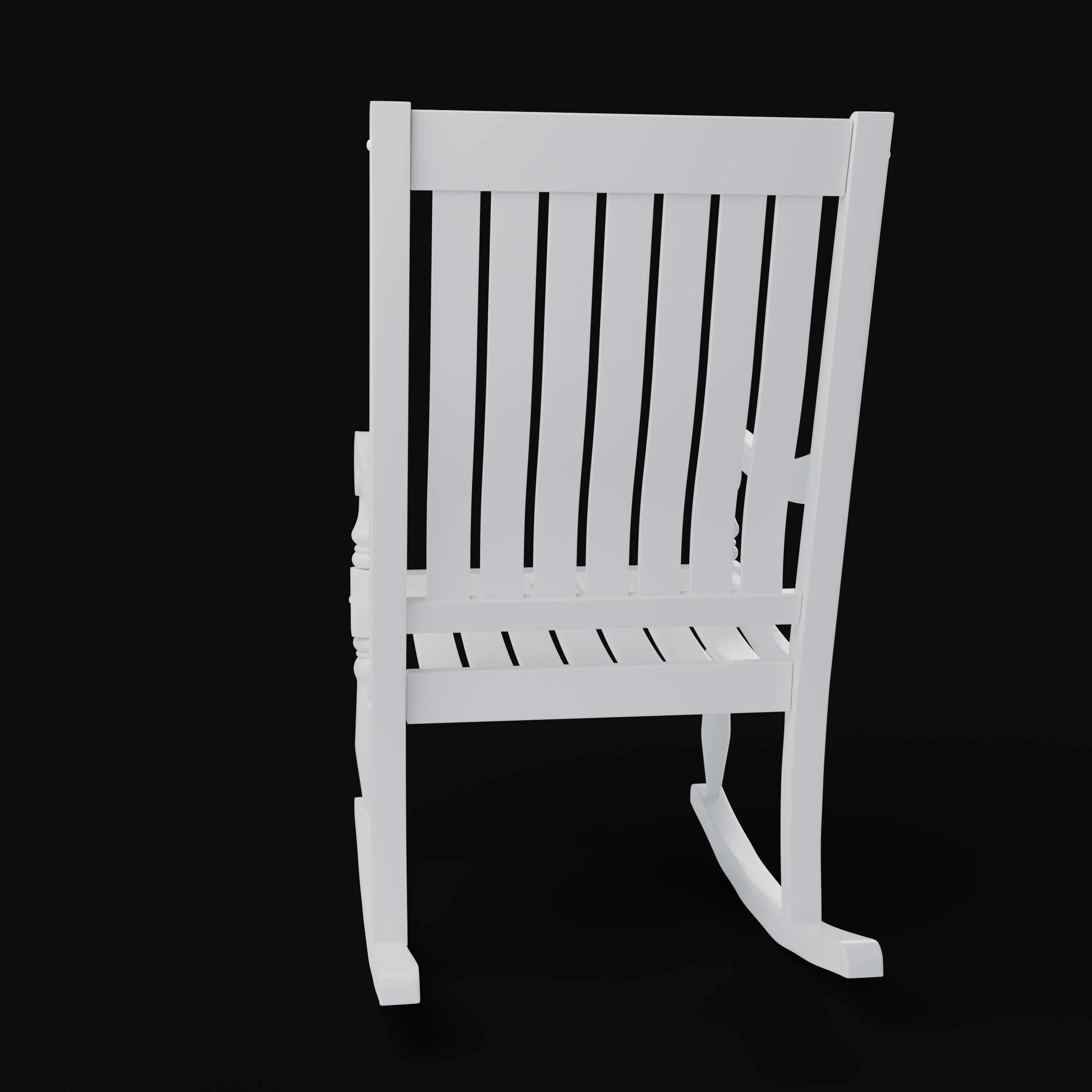 Bonn Mahogany Wood White Oversized Porch Rocking Chair - Image 32