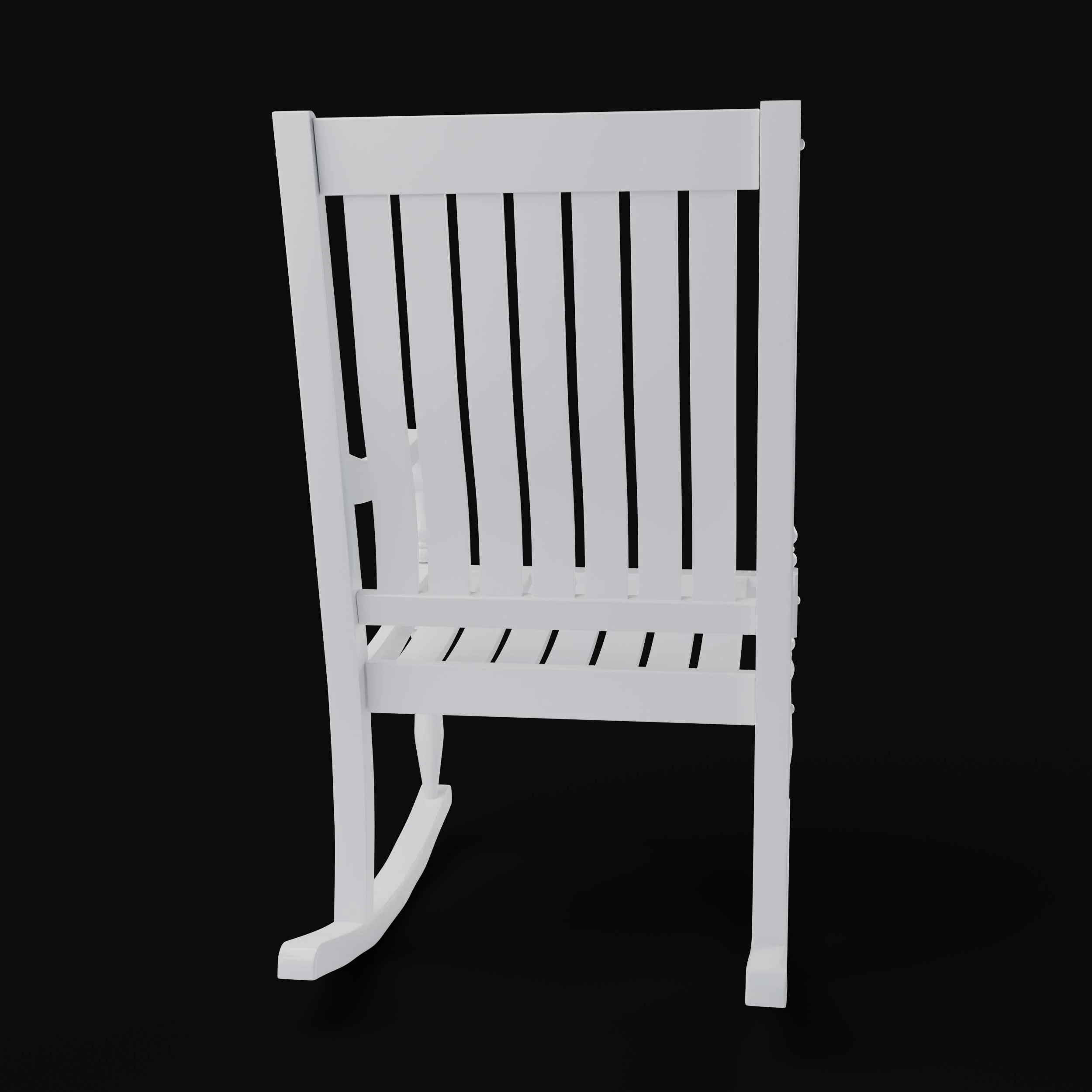 Bonn Mahogany Wood White Oversized Porch Rocking Chair - Image 34