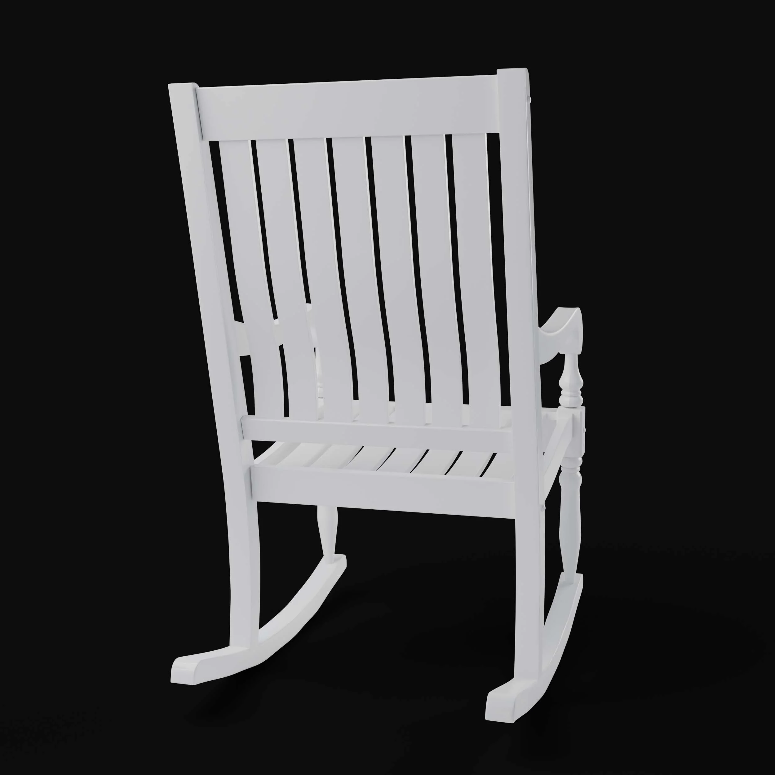 Bonn Mahogany Wood White Oversized Porch Rocking Chair - Image 35
