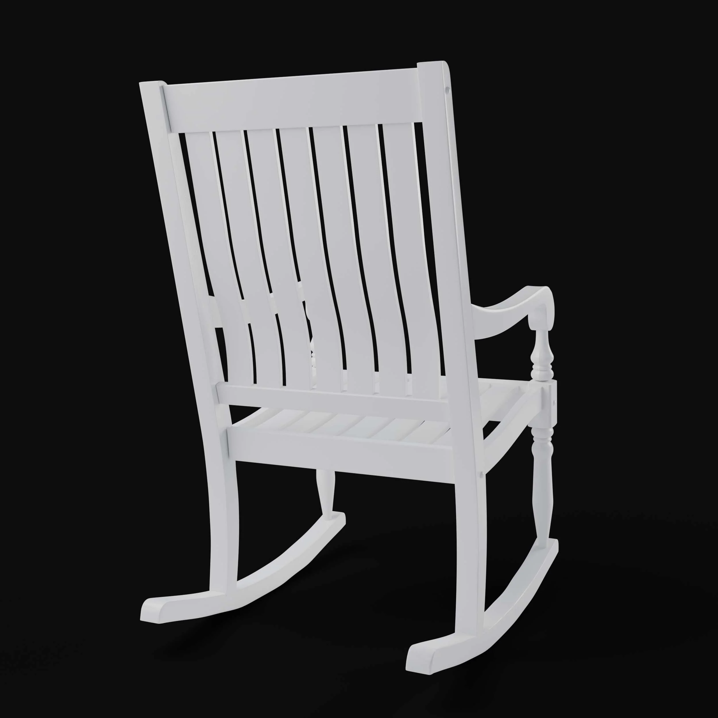 Bonn Mahogany Wood White Oversized Porch Rocking Chair - Image 36