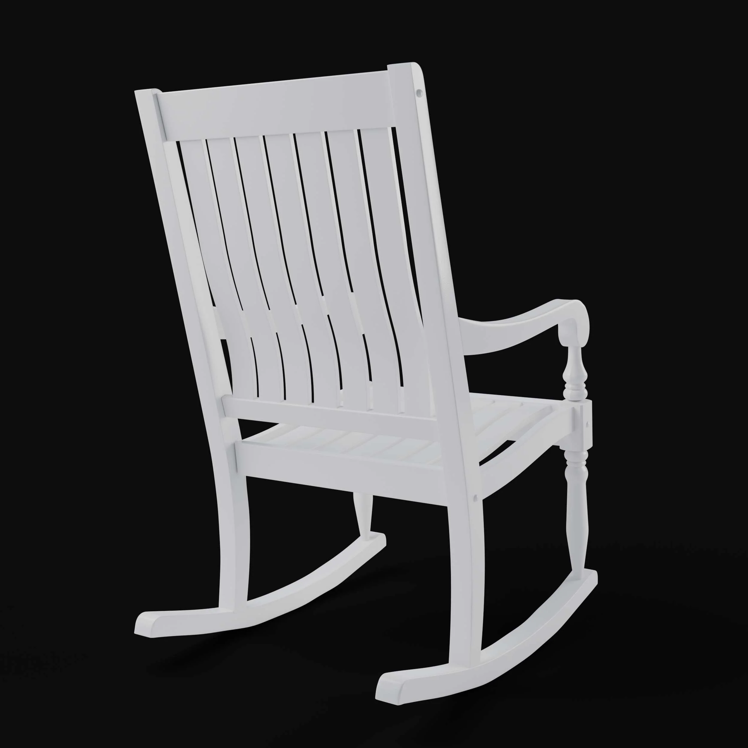 Bonn Mahogany Wood White Oversized Porch Rocking Chair - Image 37