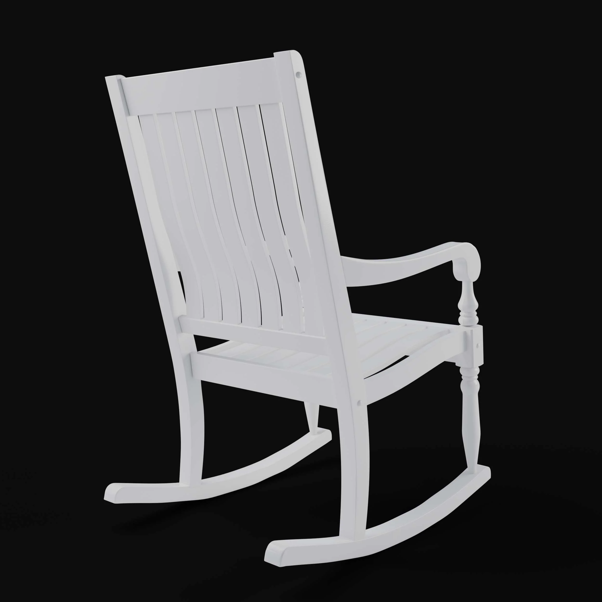 Bonn Mahogany Wood White Oversized Porch Rocking Chair - Image 38