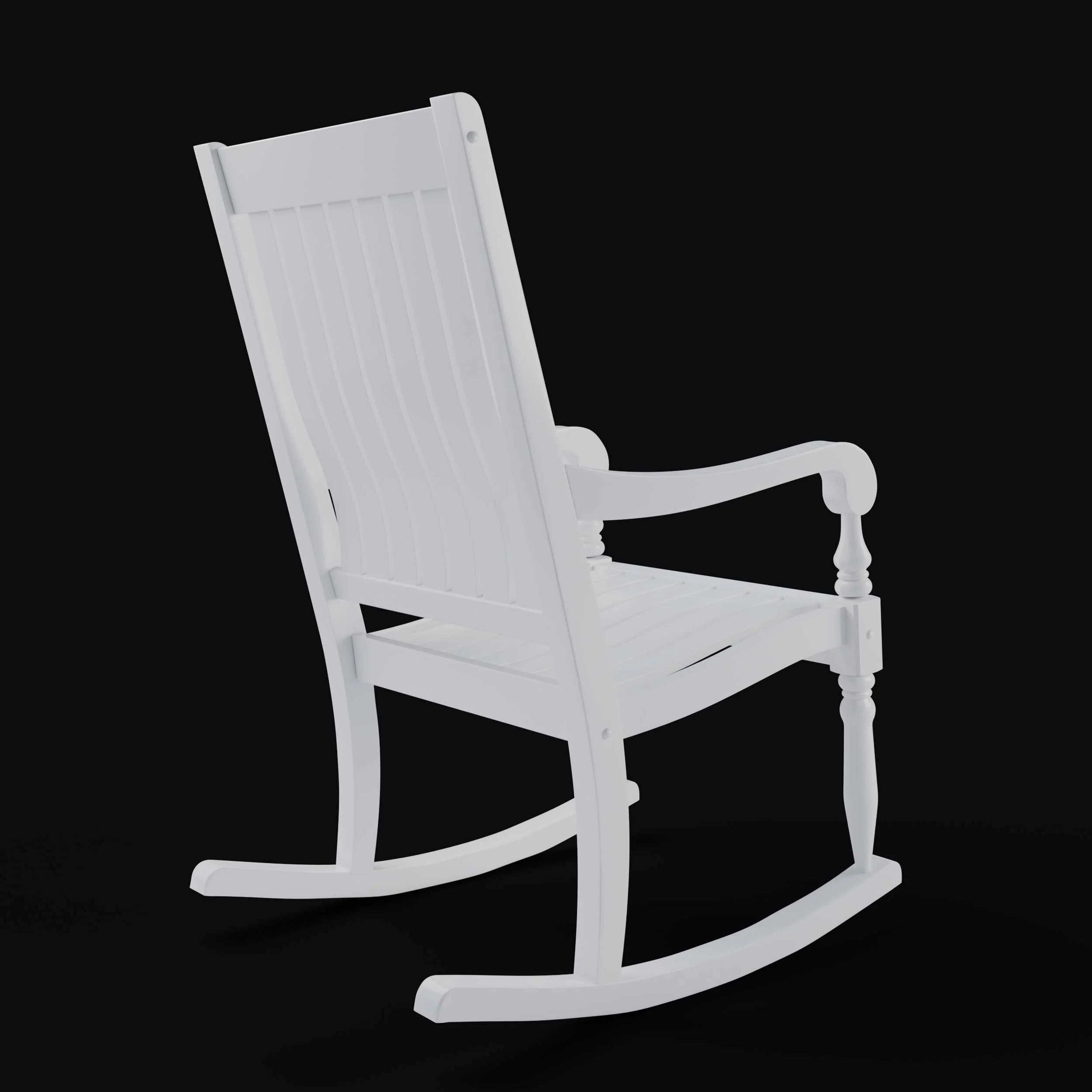 Bonn Mahogany Wood White Oversized Porch Rocking Chair - Image 39