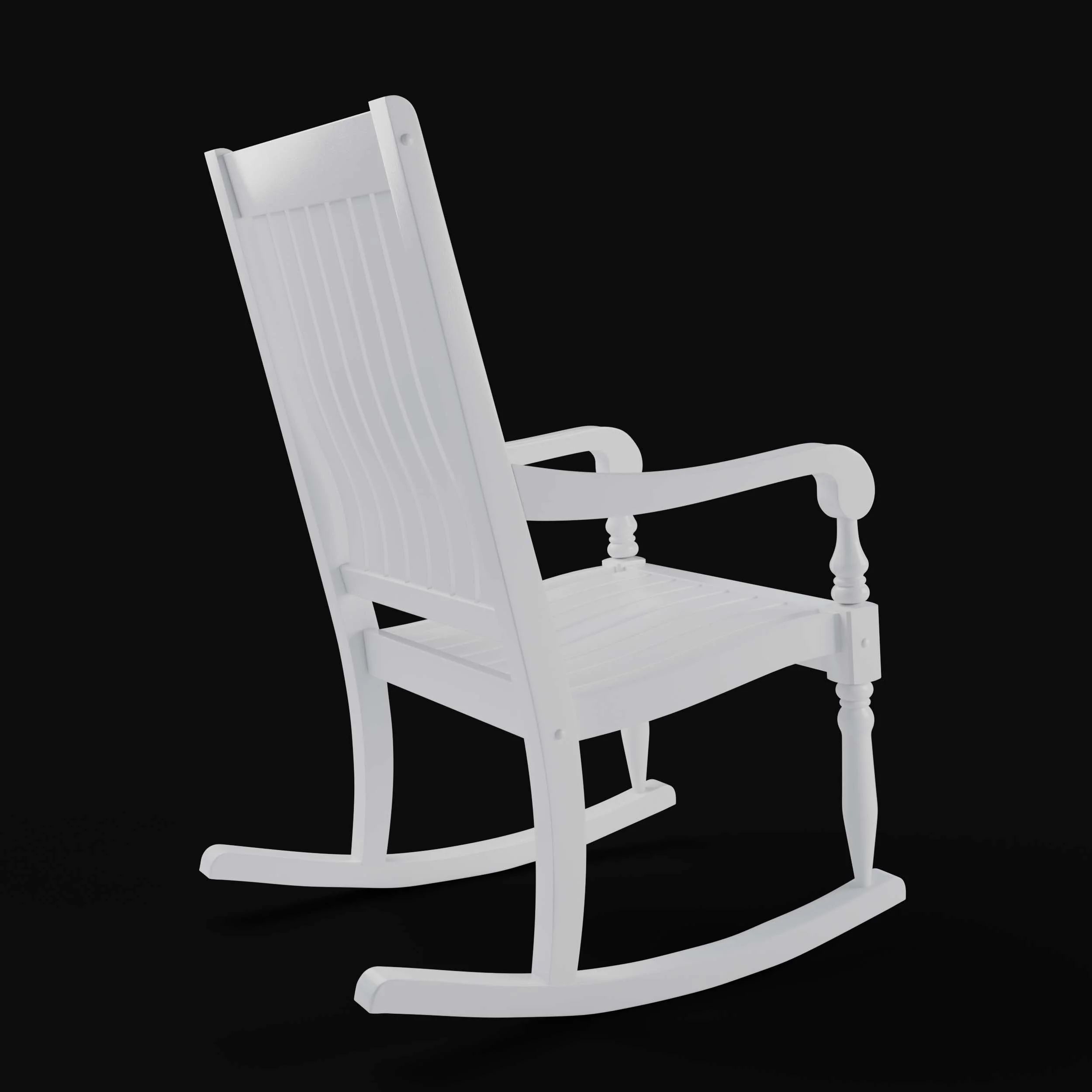 Bonn Mahogany Wood White Oversized Porch Rocking Chair - Image 40