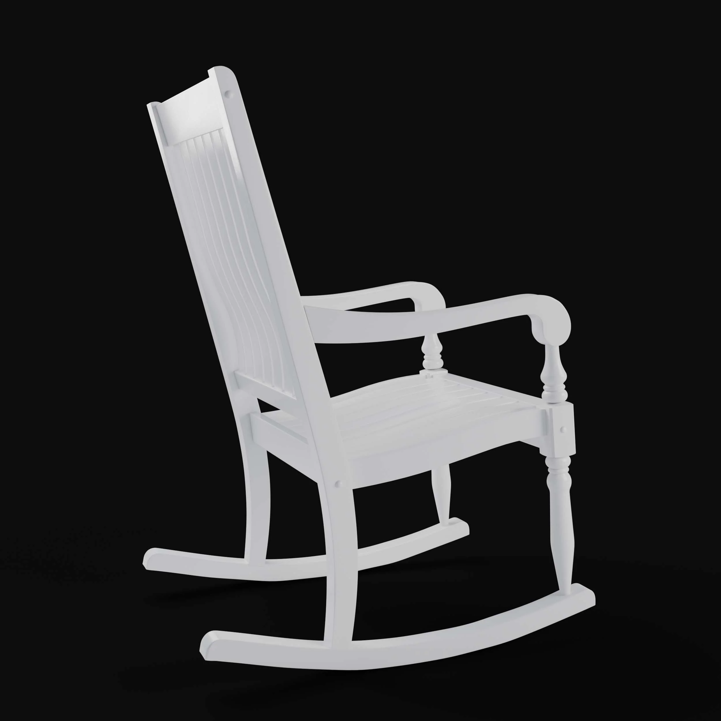 Bonn Mahogany Wood White Oversized Porch Rocking Chair - Image 41