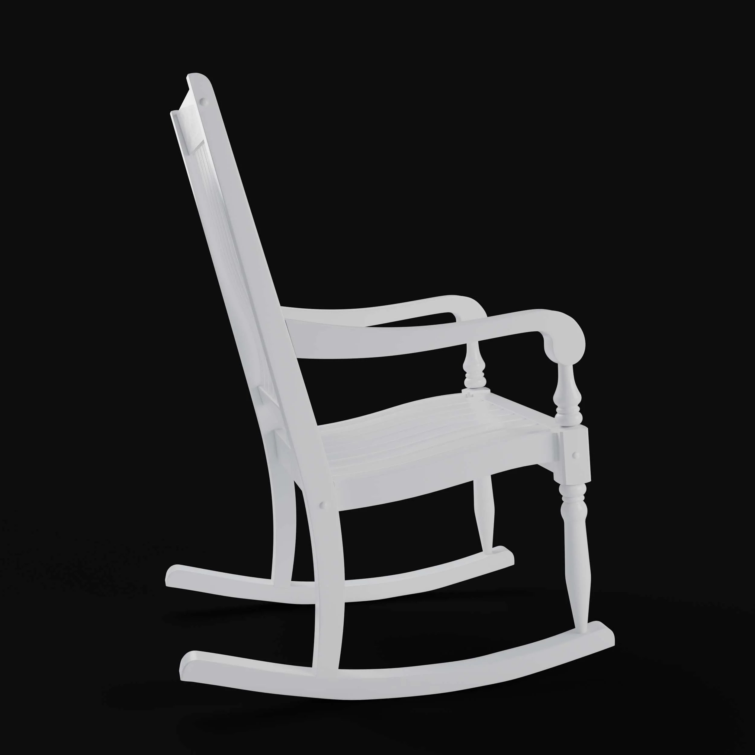 Bonn Mahogany Wood White Oversized Porch Rocking Chair - Image 42