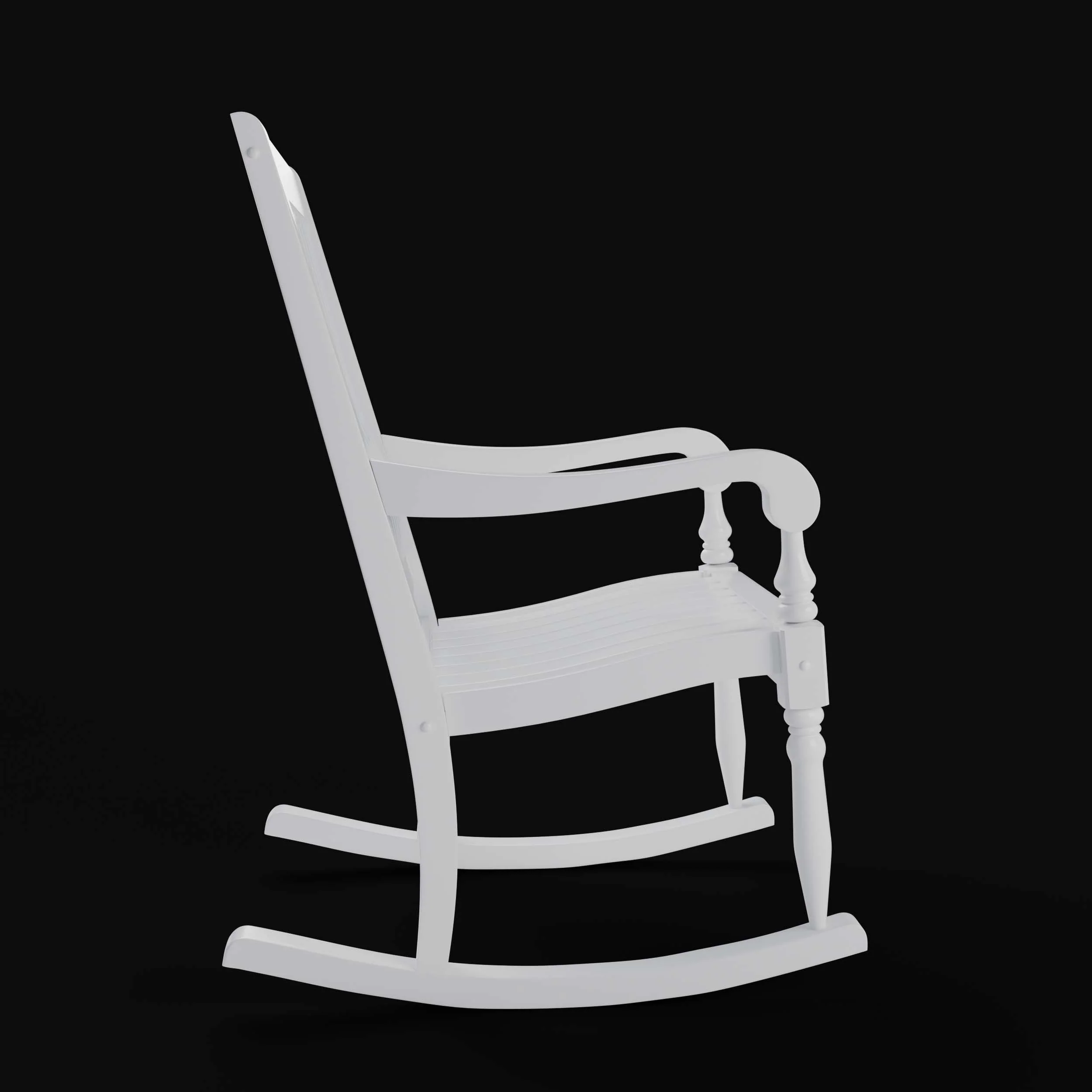 Bonn Mahogany Wood White Oversized Porch Rocking Chair - Image 43
