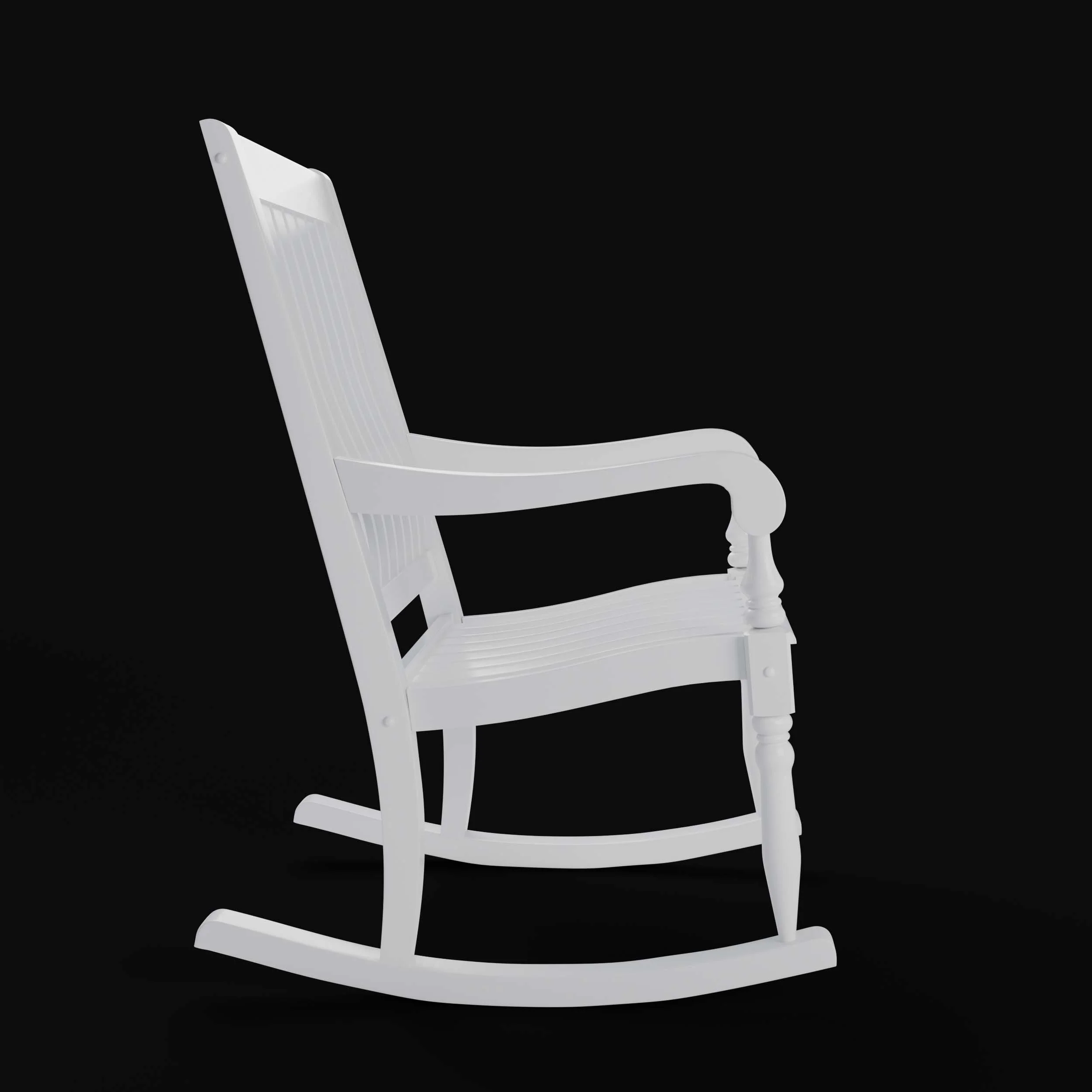 Bonn Mahogany Wood White Oversized Porch Rocking Chair - Image 44