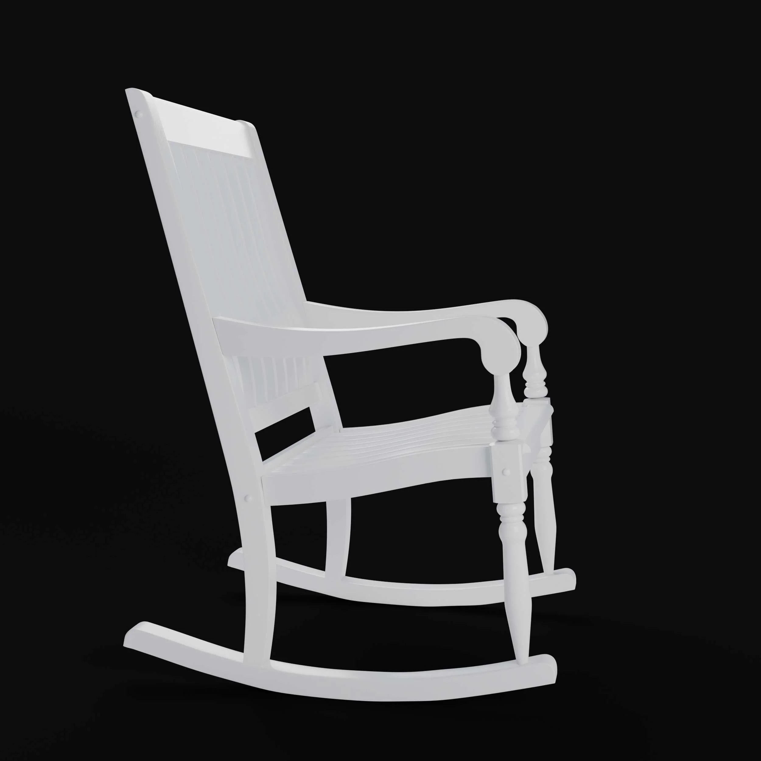 Bonn Mahogany Wood White Oversized Porch Rocking Chair - Image 45