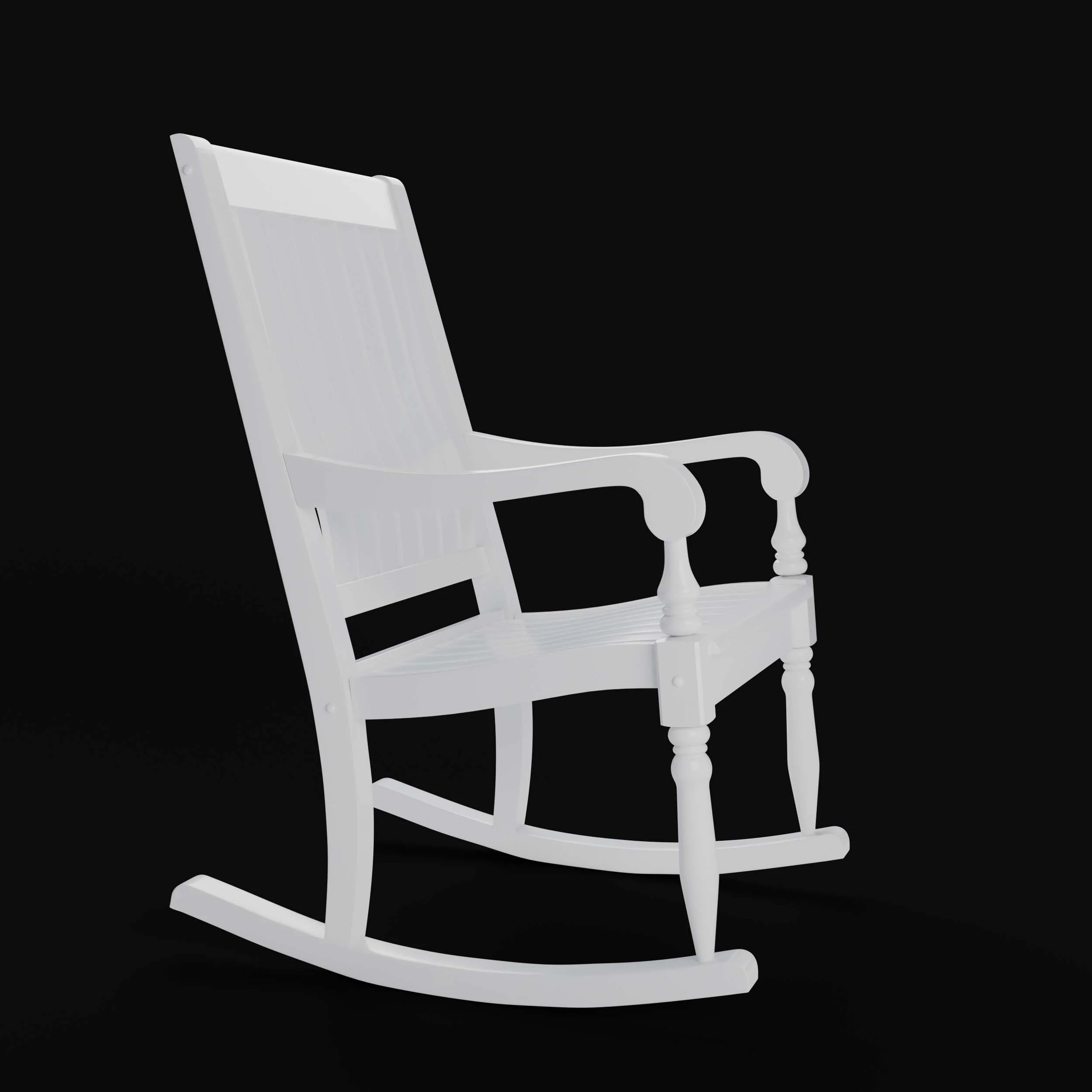 Bonn Mahogany Wood White Oversized Porch Rocking Chair - Image 46