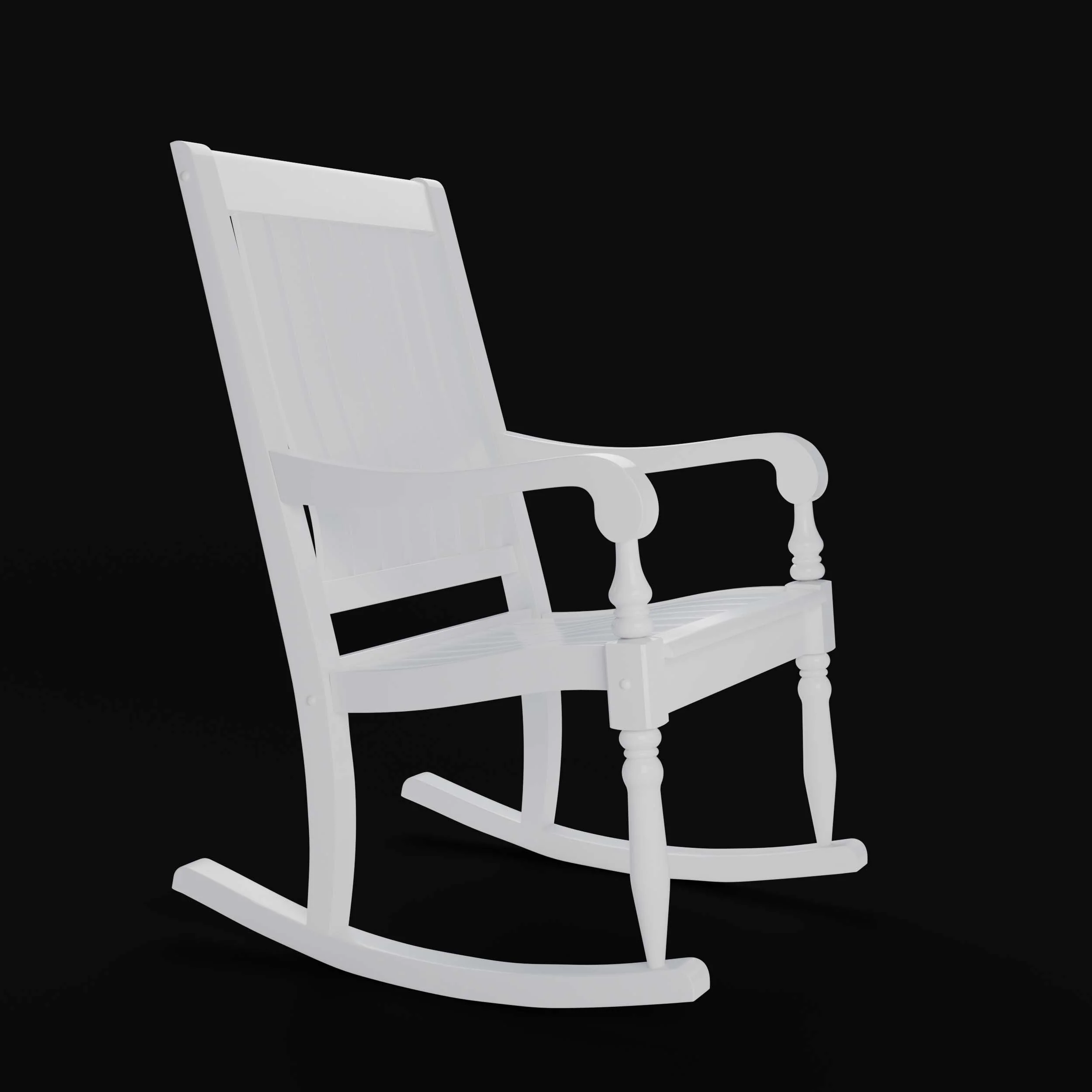 Bonn Mahogany Wood White Oversized Porch Rocking Chair - Image 47