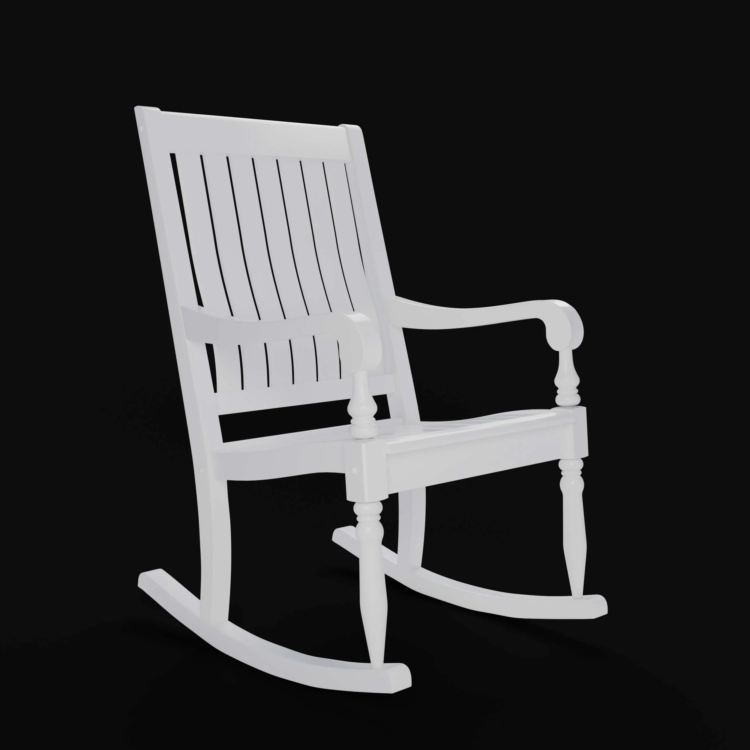 Bonn Mahogany Wood White Oversized Porch Rocking Chair - Image 48