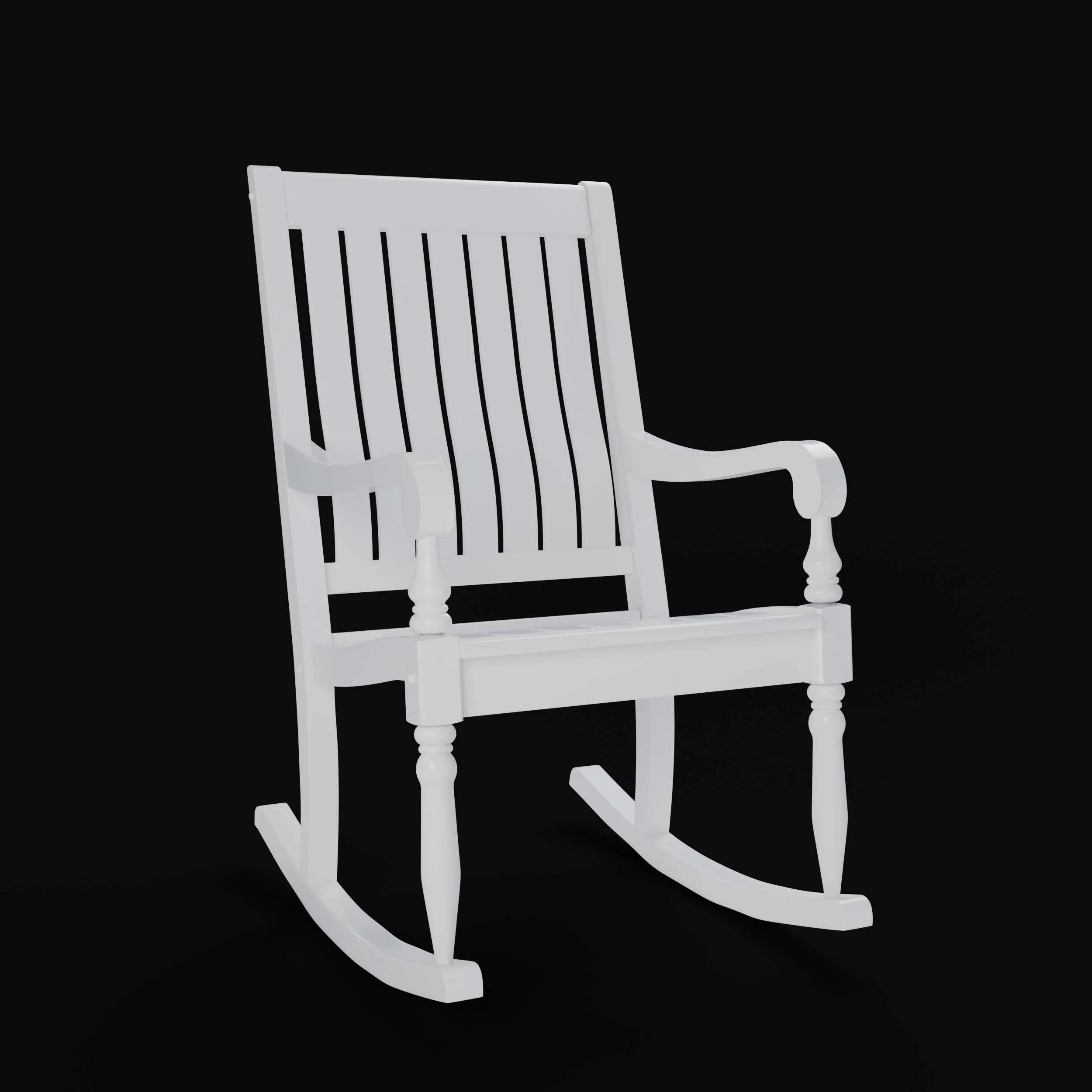 Bonn Mahogany Wood White Oversized Porch Rocking Chair - Image 50