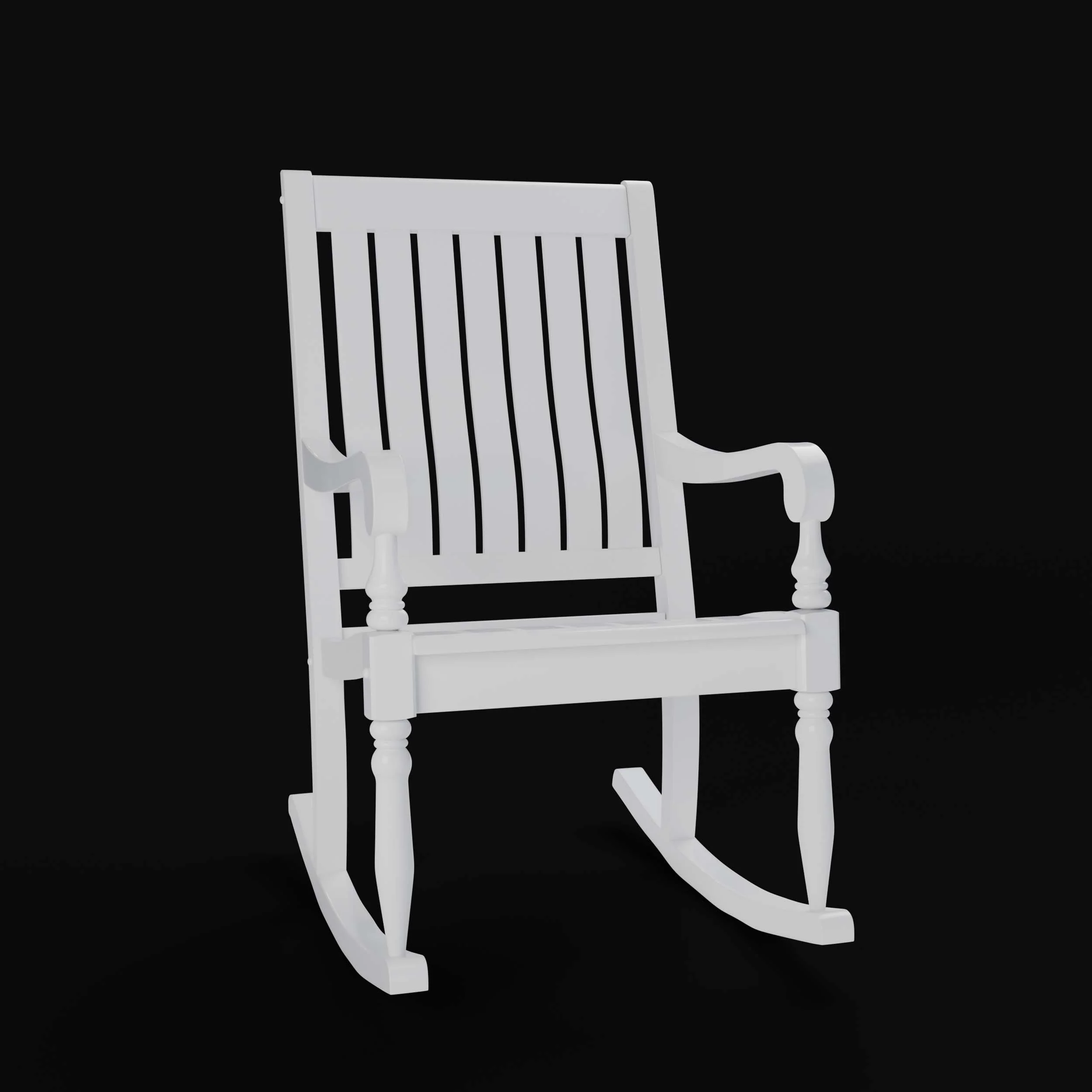 Bonn Mahogany Wood White Oversized Porch Rocking Chair - Image 51