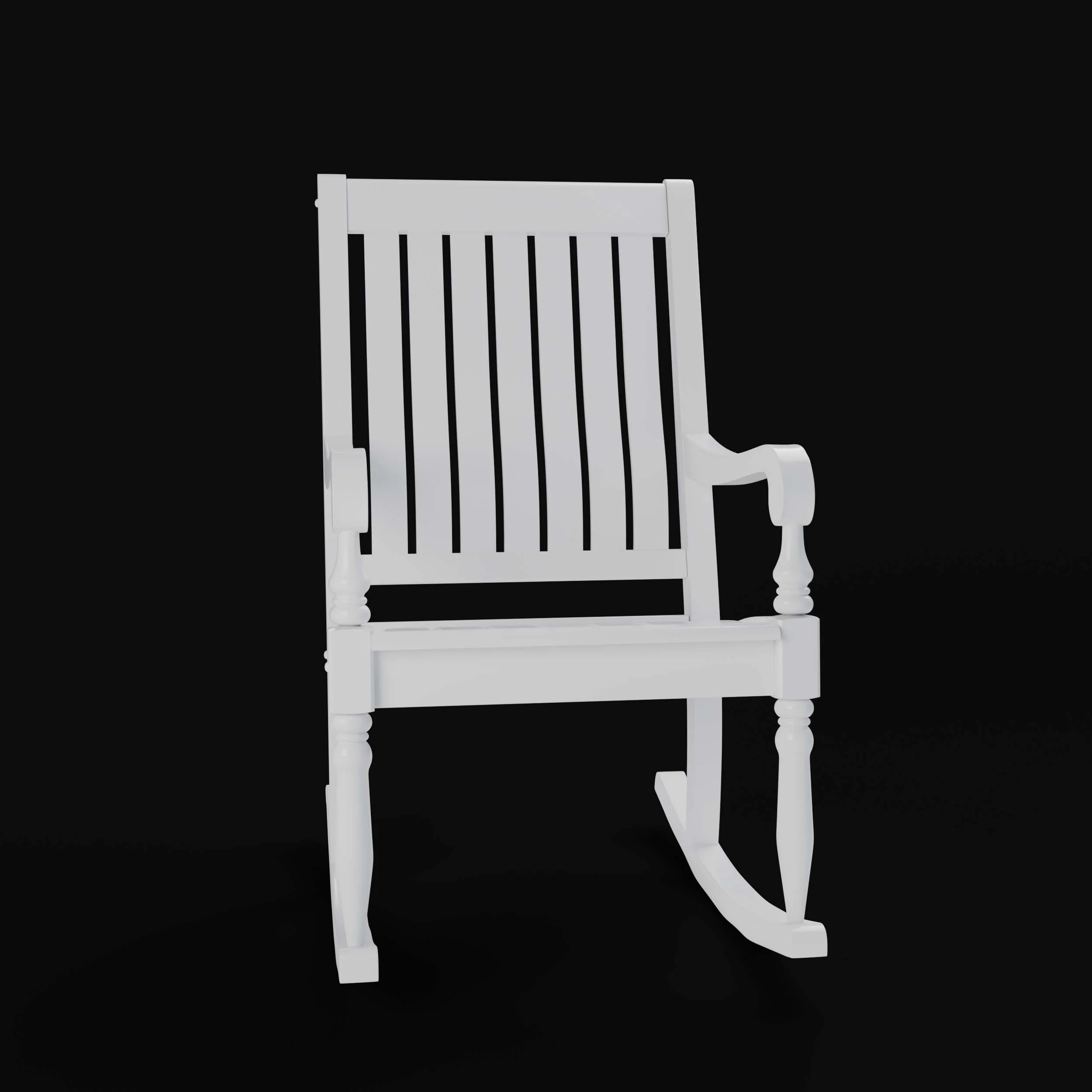 Bonn Mahogany Wood White Oversized Porch Rocking Chair - Image 52